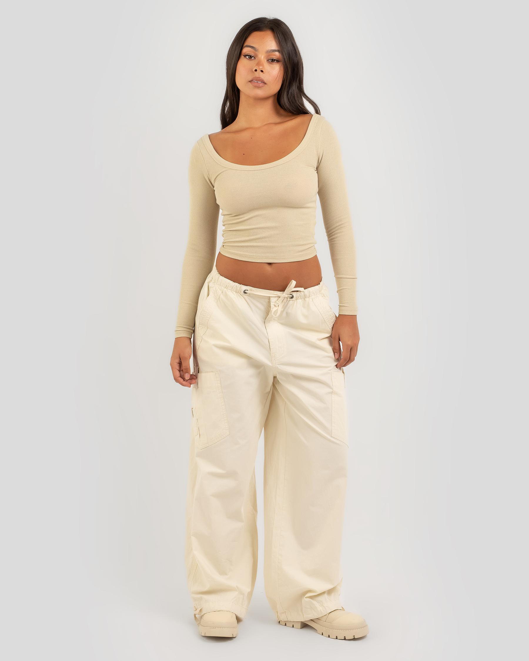 Basic Scoop Neck Long Sleeve Top