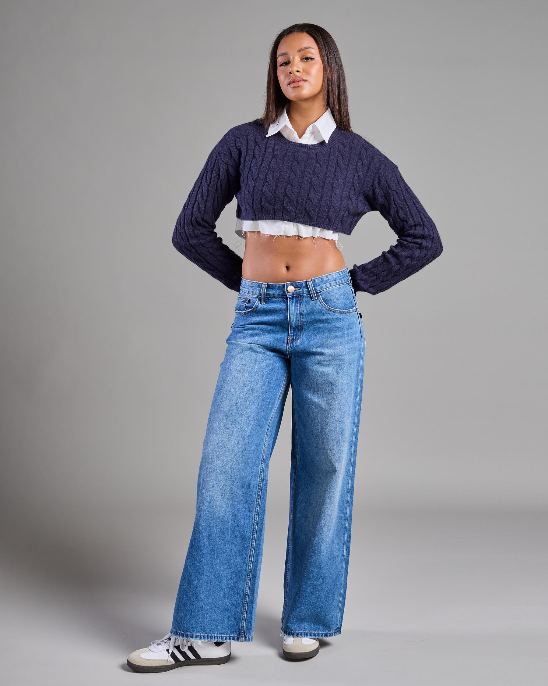 Oxford Layered Cable Knit Jumper