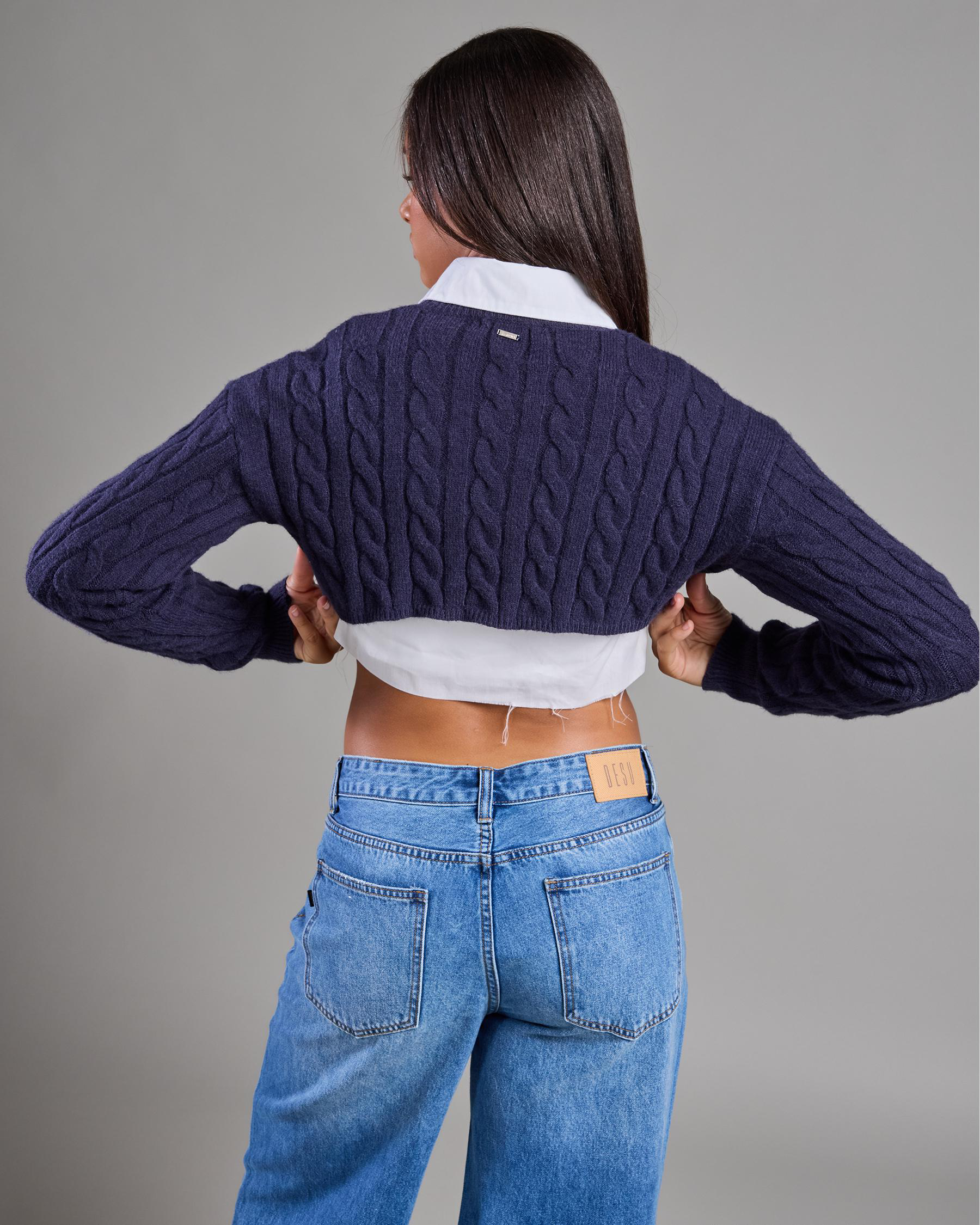 Oxford Layered Cable Knit Jumper