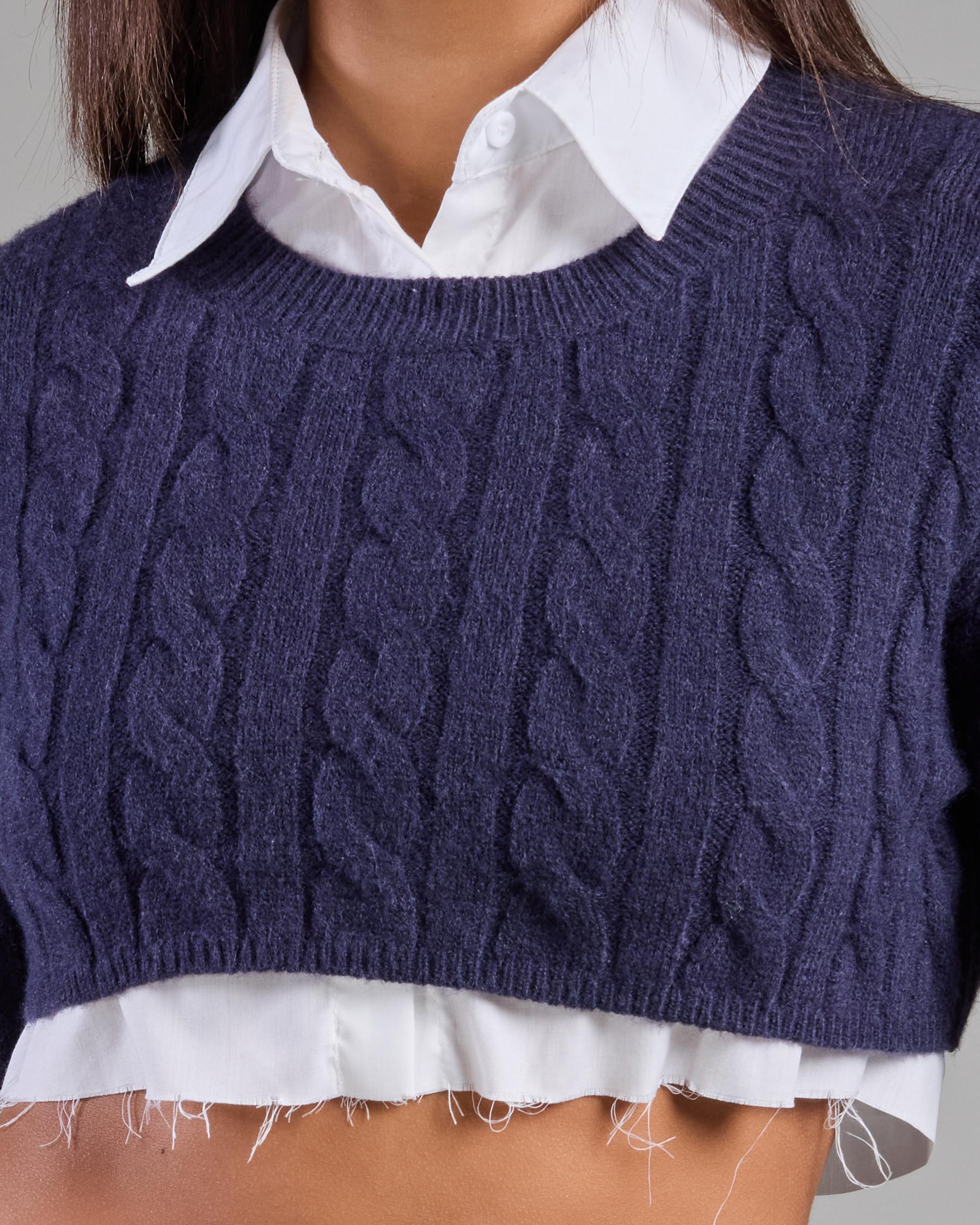 Oxford Layered Cable Knit Jumper