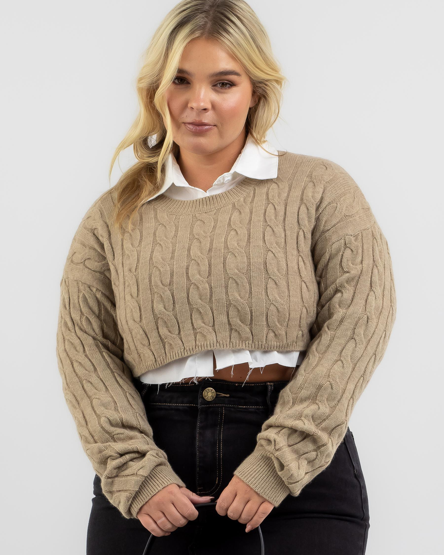 Oxford Layered Cable Knit Jumper