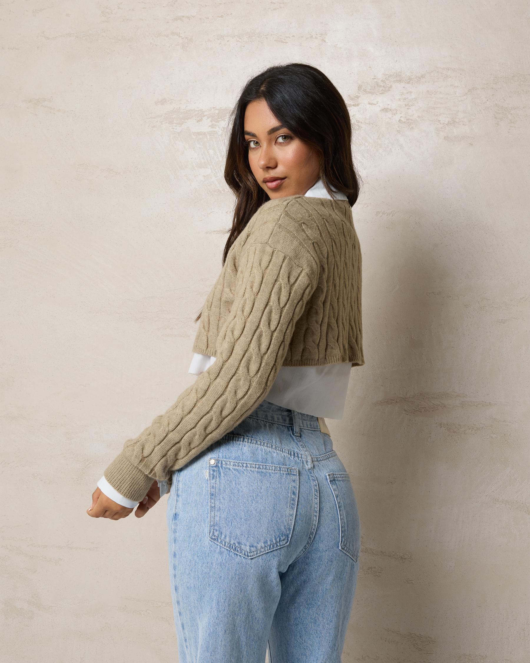 Oxford Layered Cable Knit Jumper