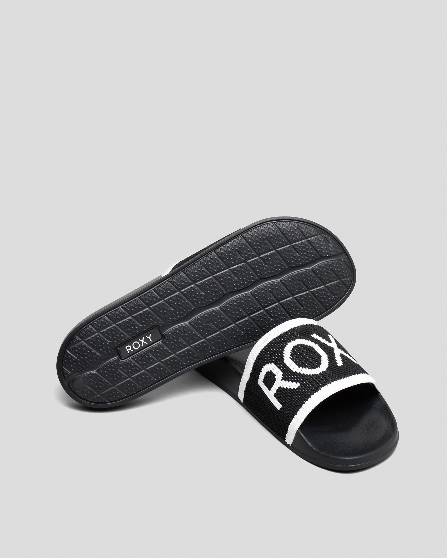 Roxy Slippy Knit Slide Sandals