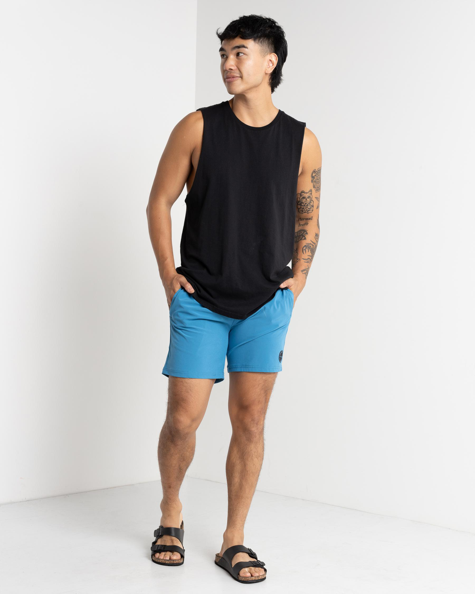 Bind Elastic Waist Shorts