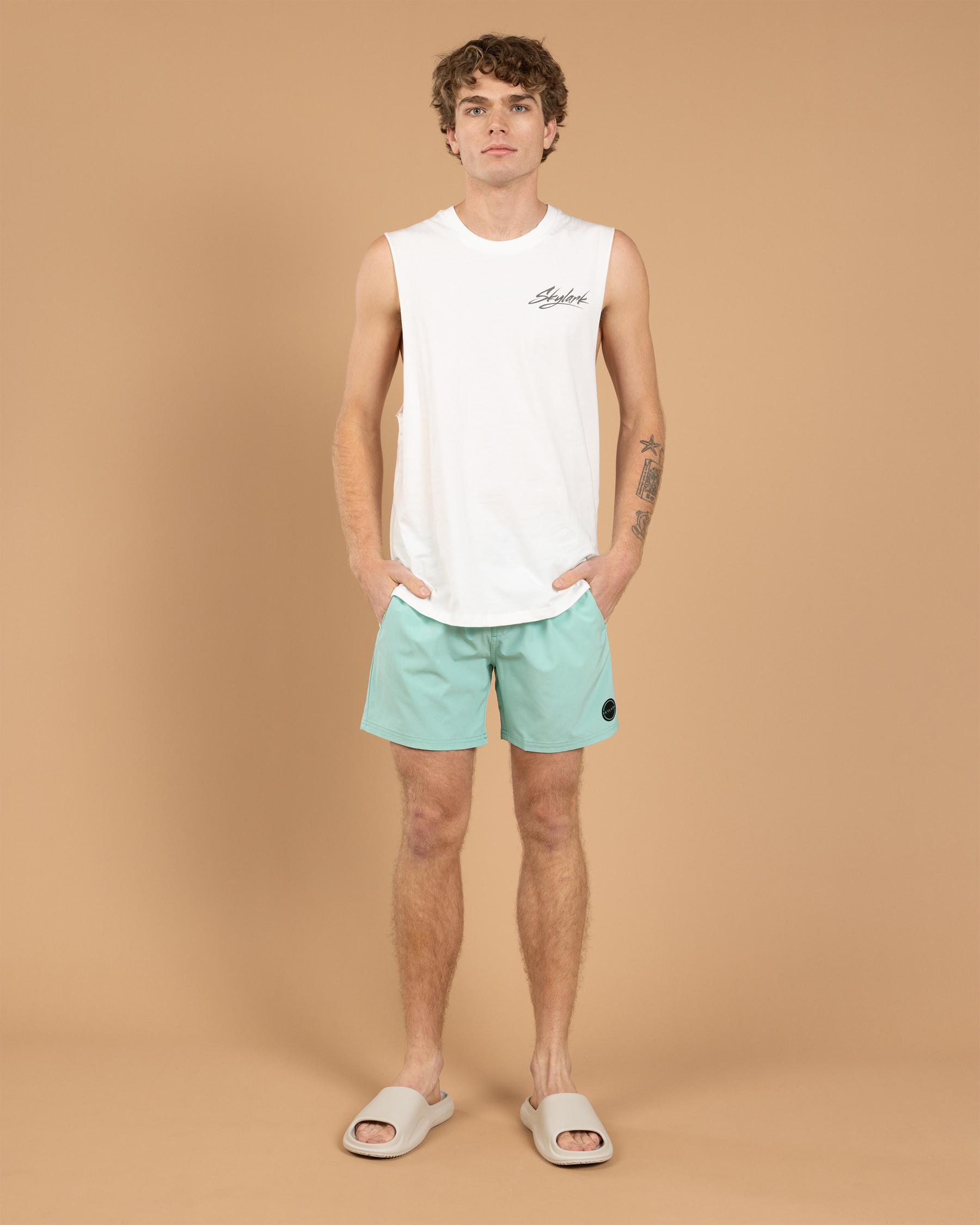Bind Elastic Waist Shorts