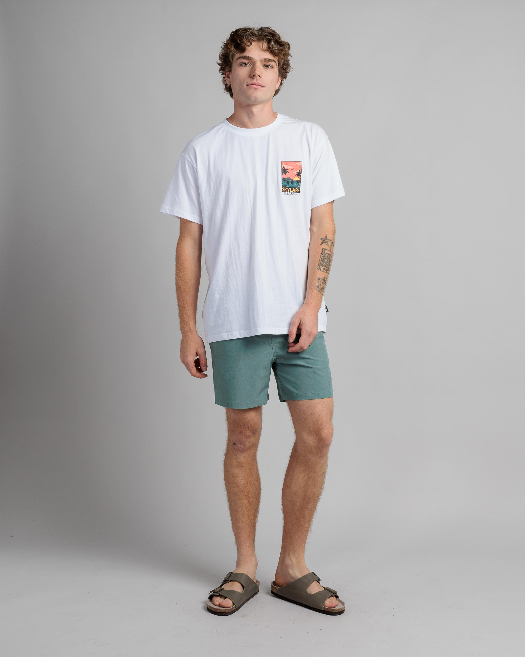 Bind Elastic Waist Shorts