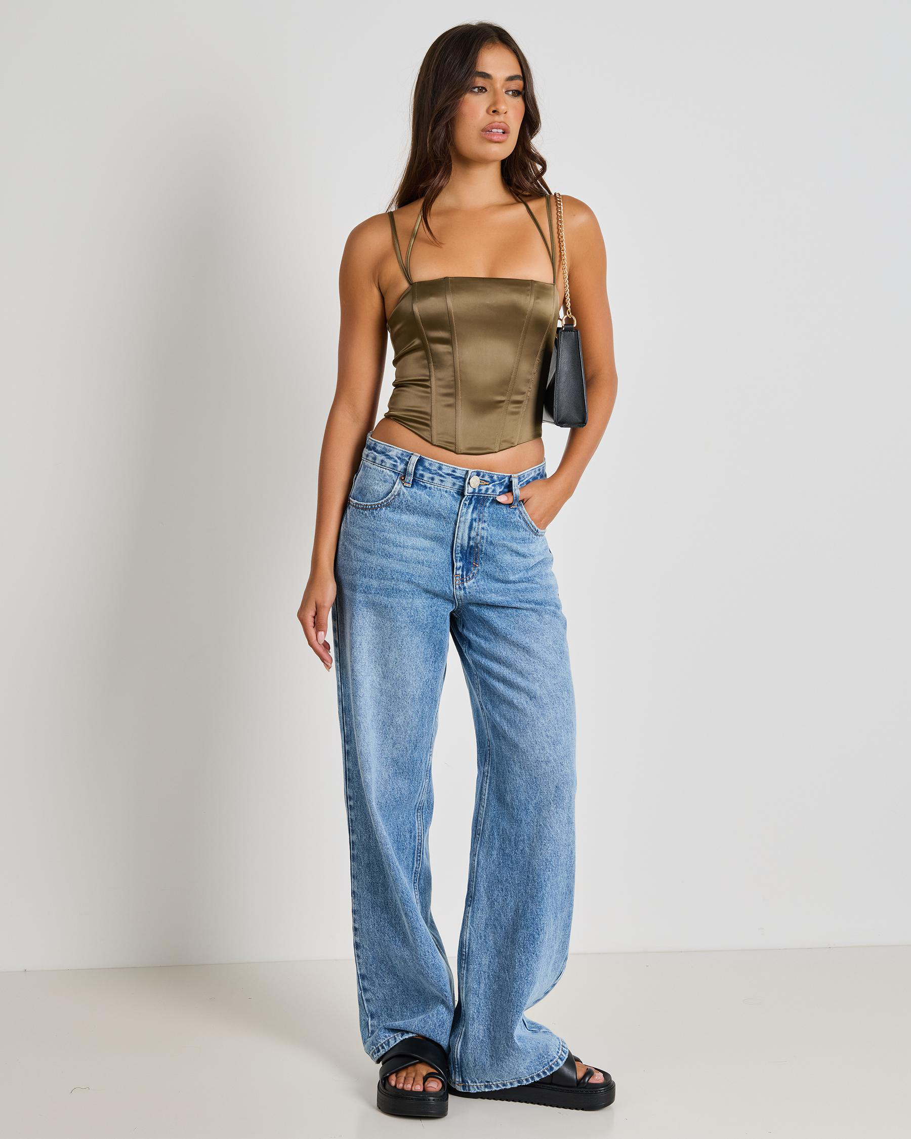 Jess Satin Corset Top