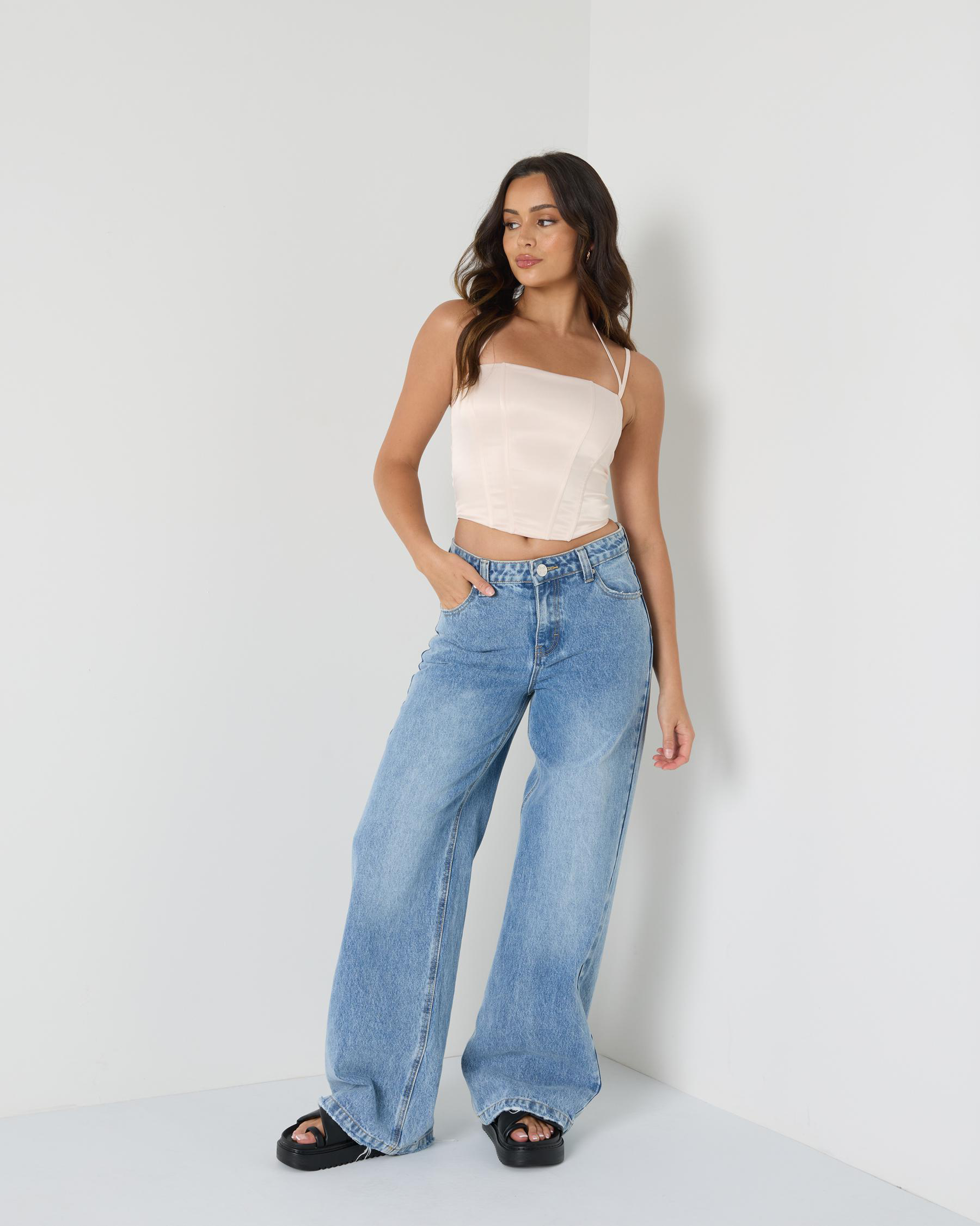 Jess Satin Corset Top