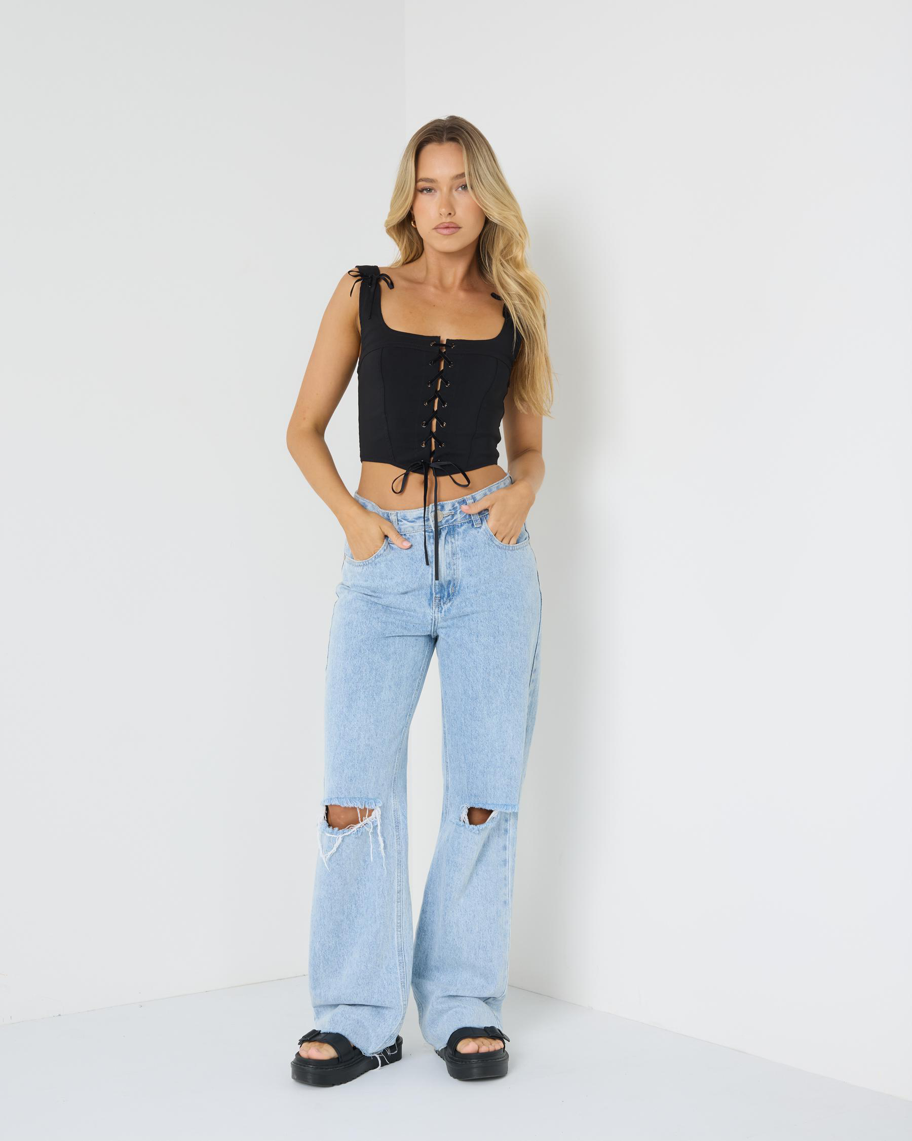 Joey Lace Up Corset Top
