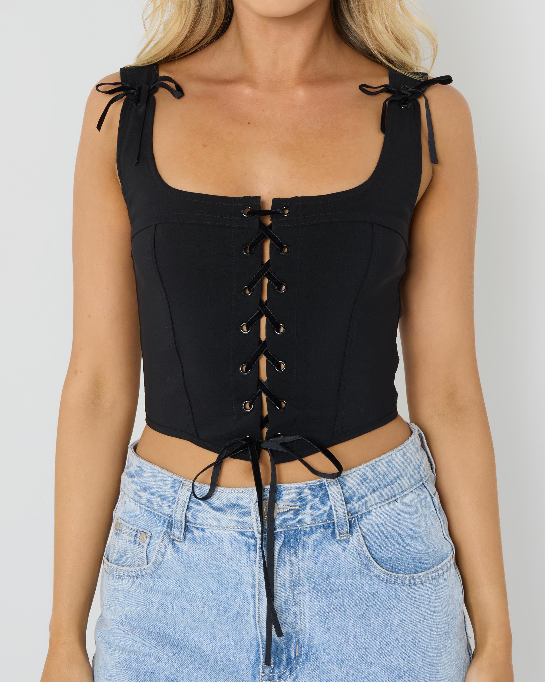 Joey Lace Up Corset Top
