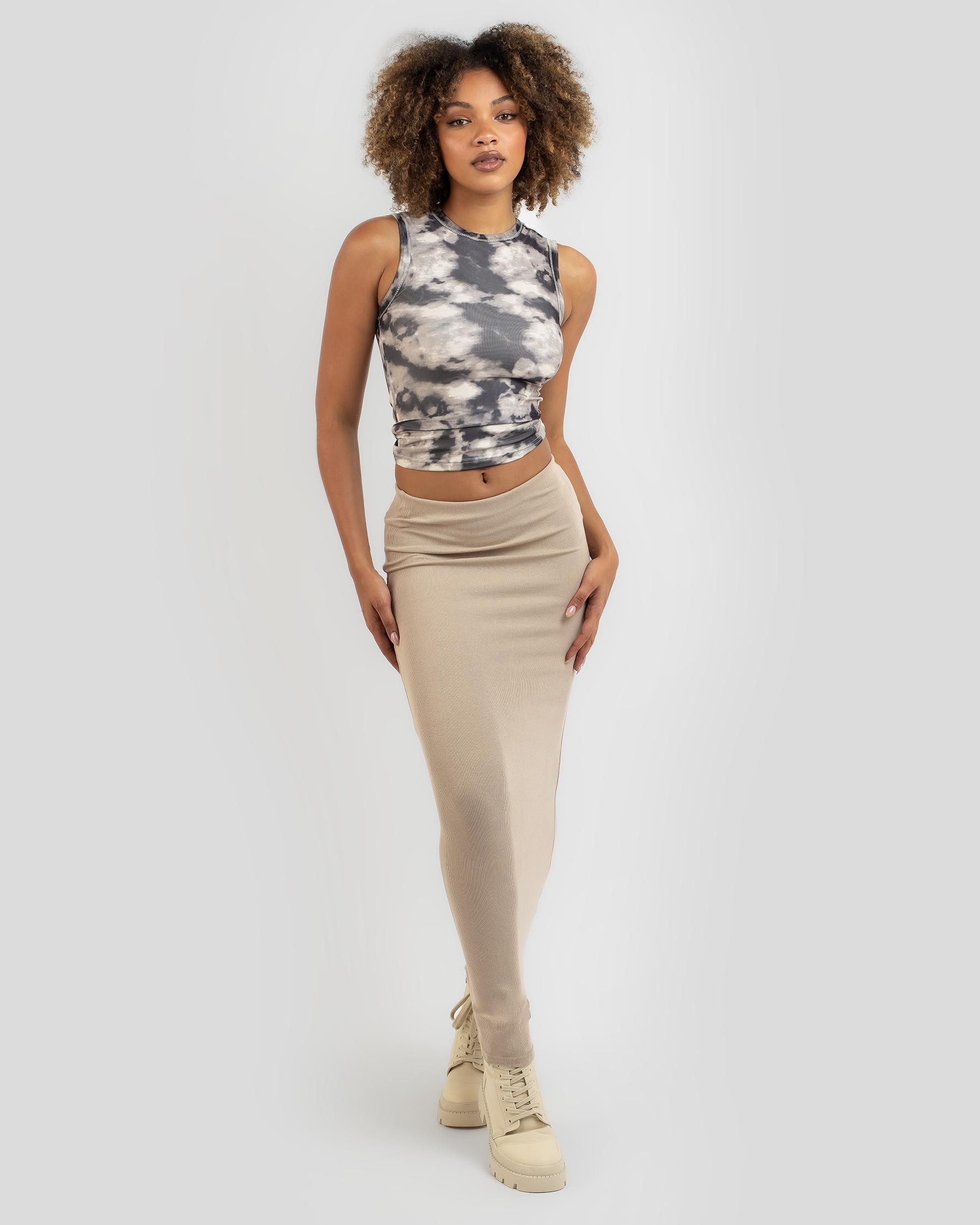 Saskia High Neck Tank Top