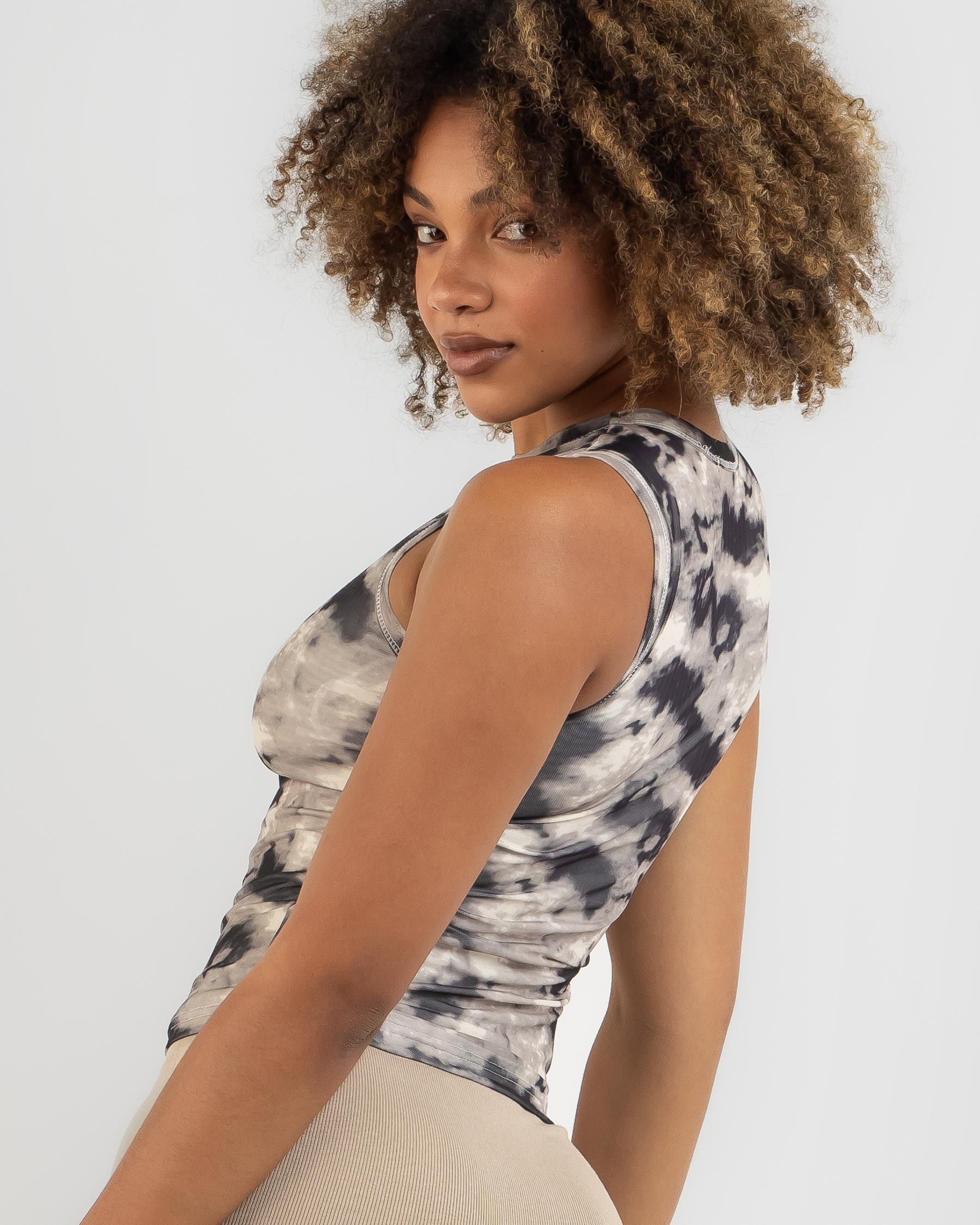 Saskia High Neck Tank Top