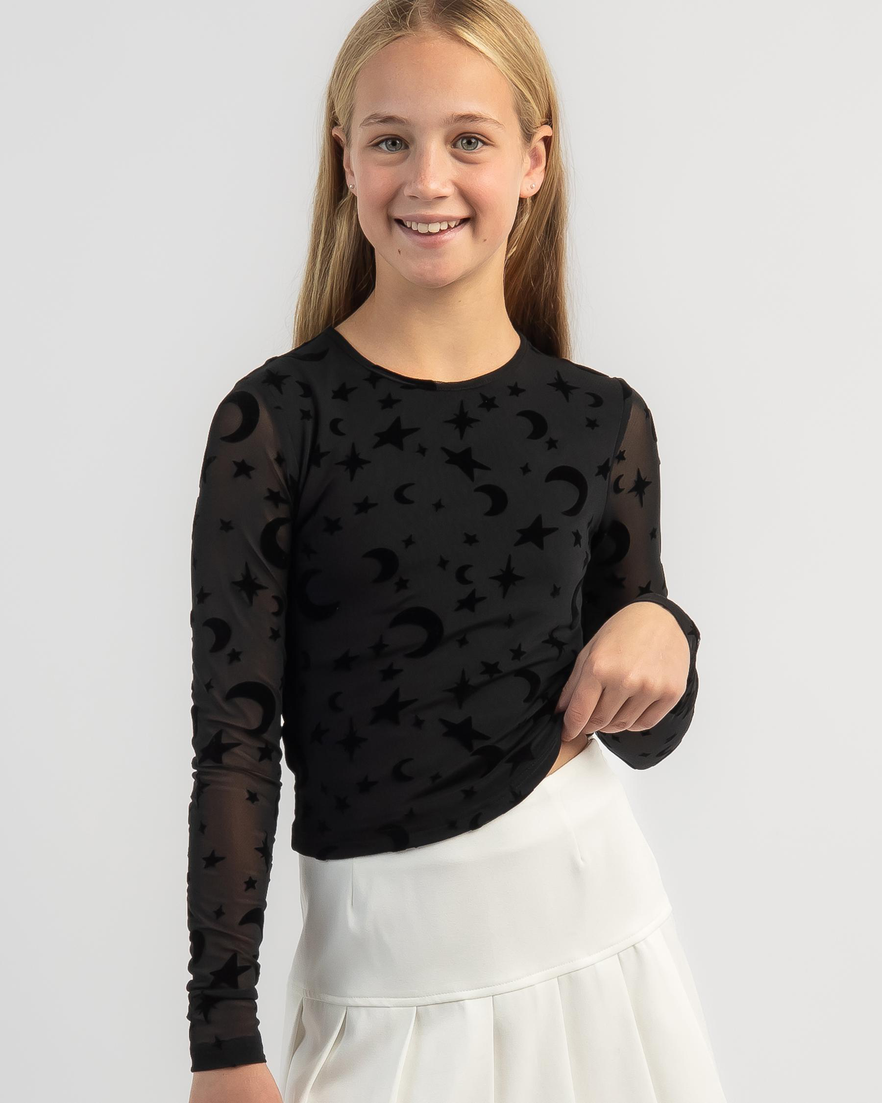 Eclipse Mesh Long Sleeve Top