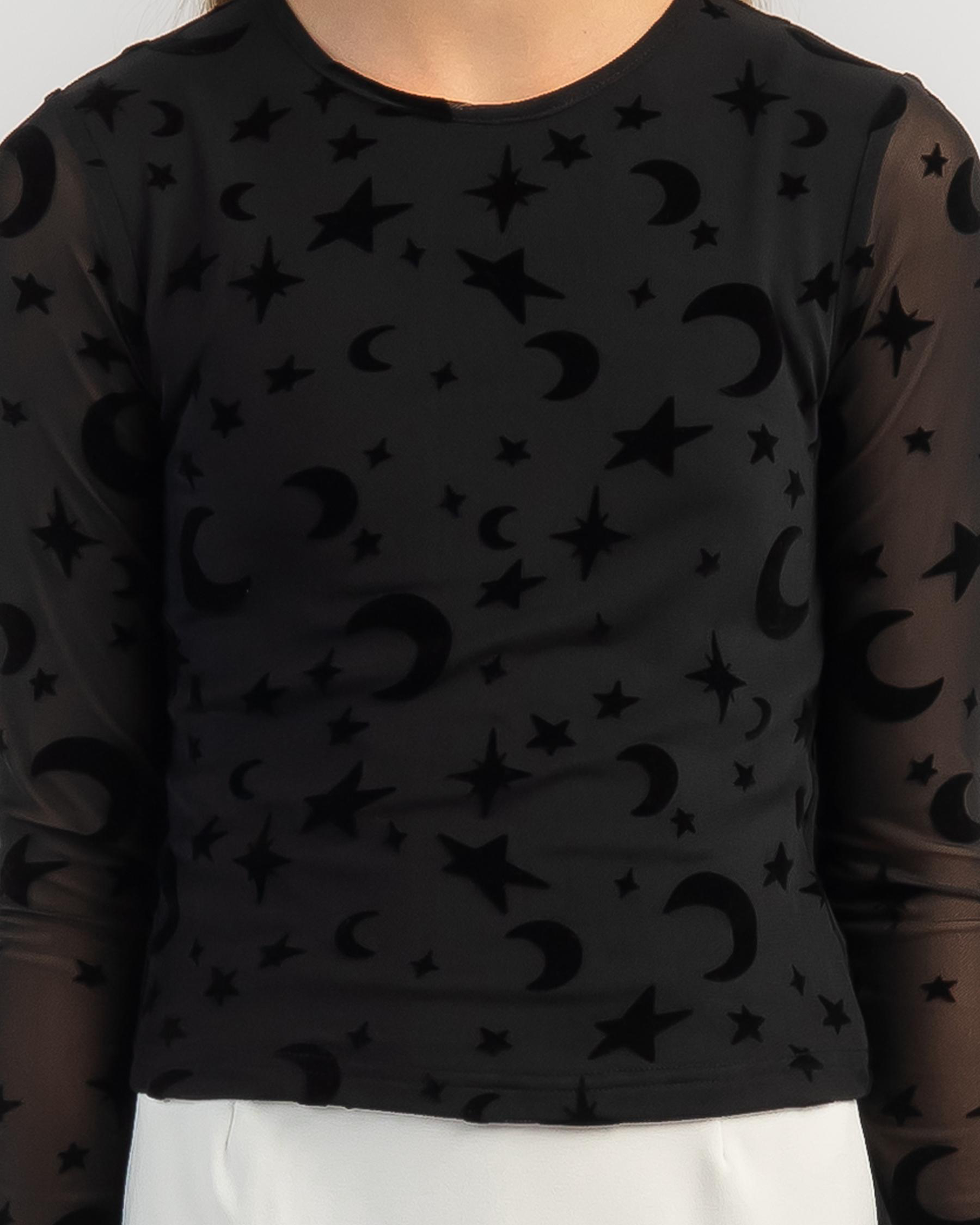 Eclipse Mesh Long Sleeve Top