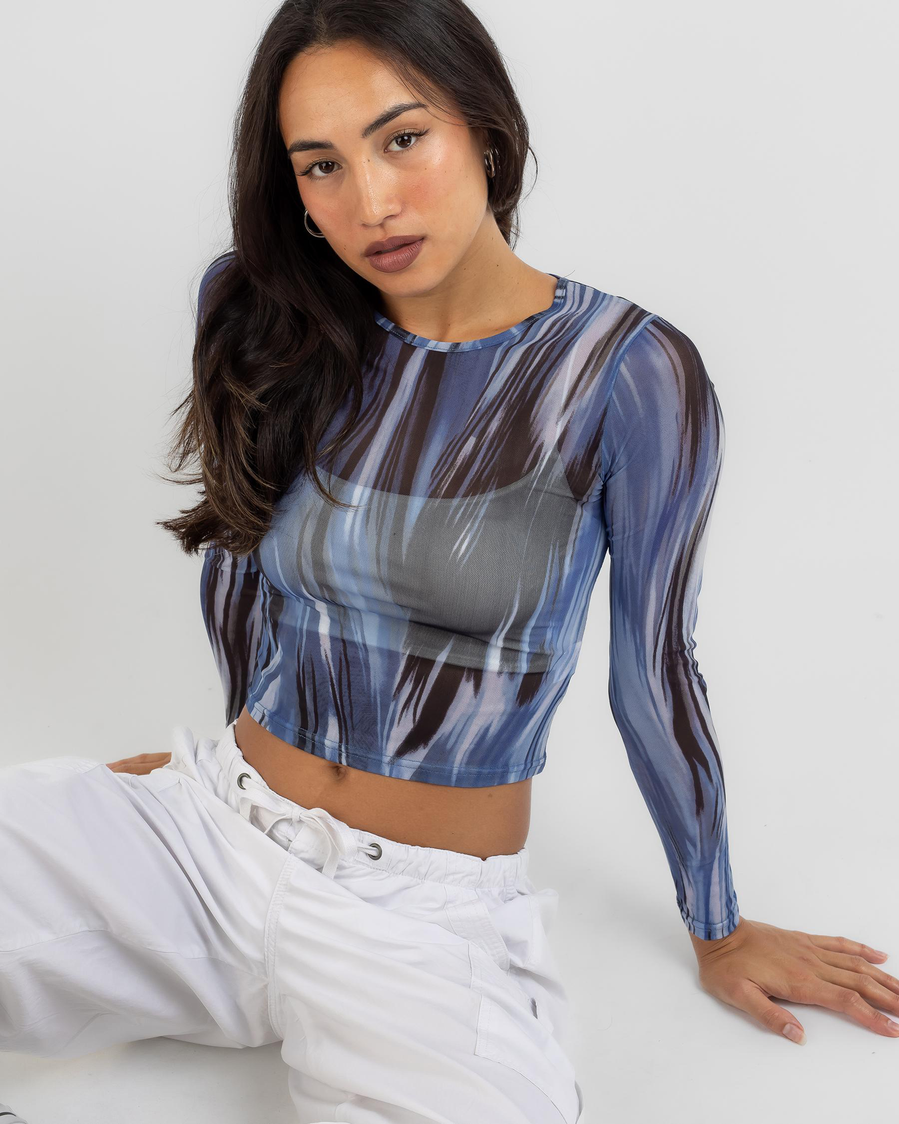 Kelly Mesh Long Sleeve Top