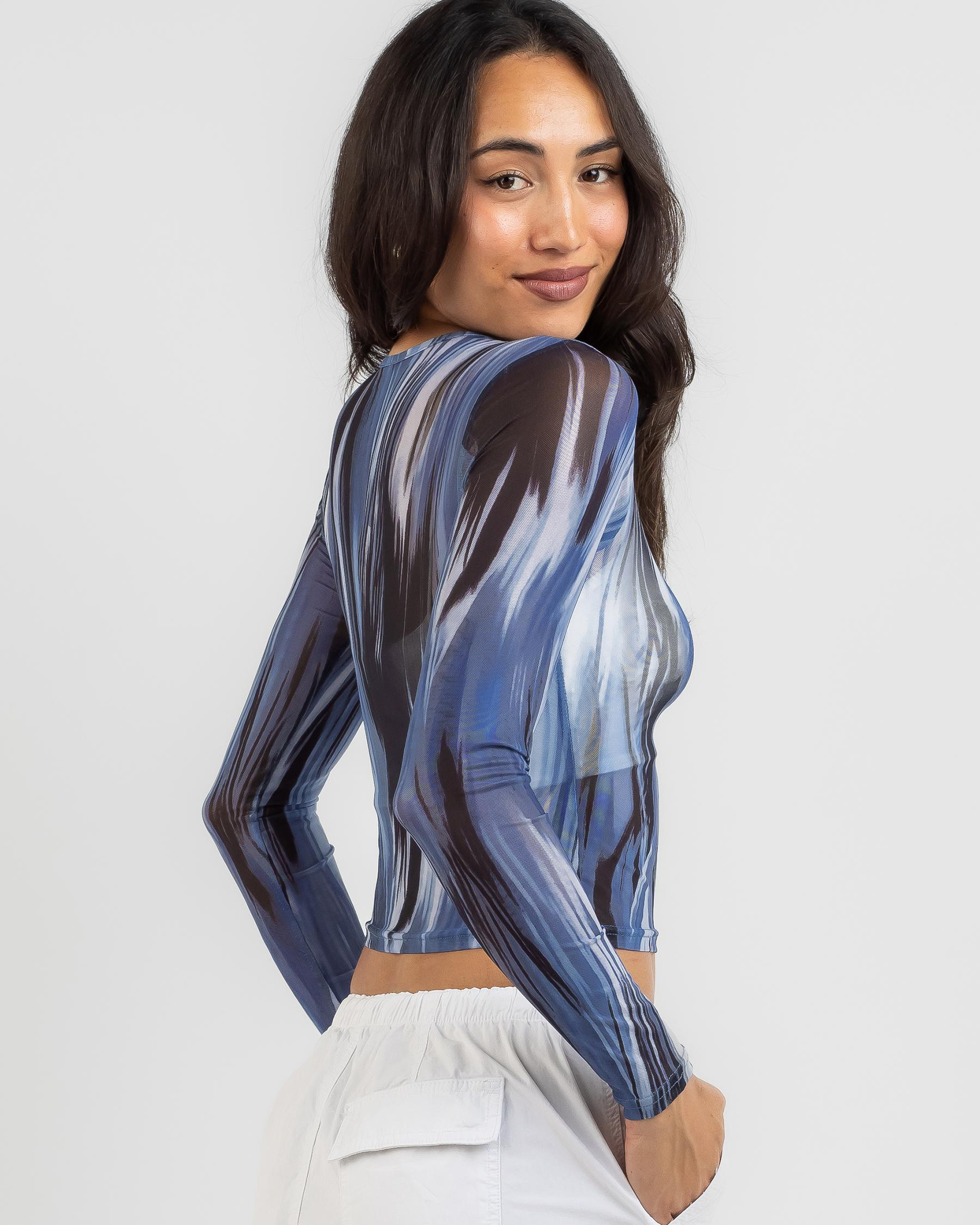 Kelly Mesh Long Sleeve Top