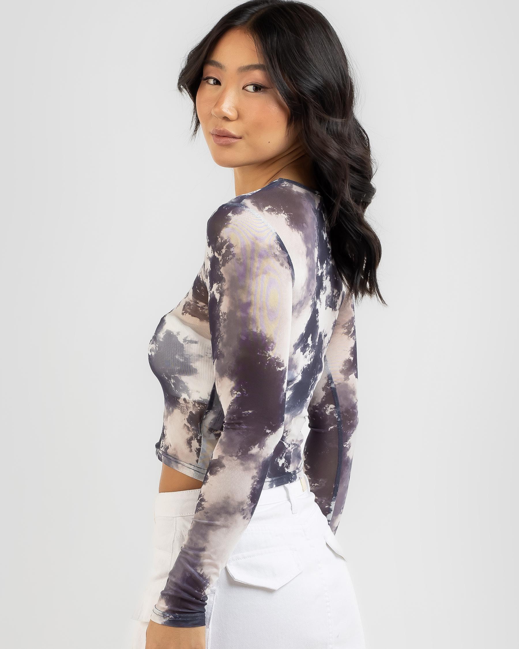 Michelle Mesh Long Sleeve Top