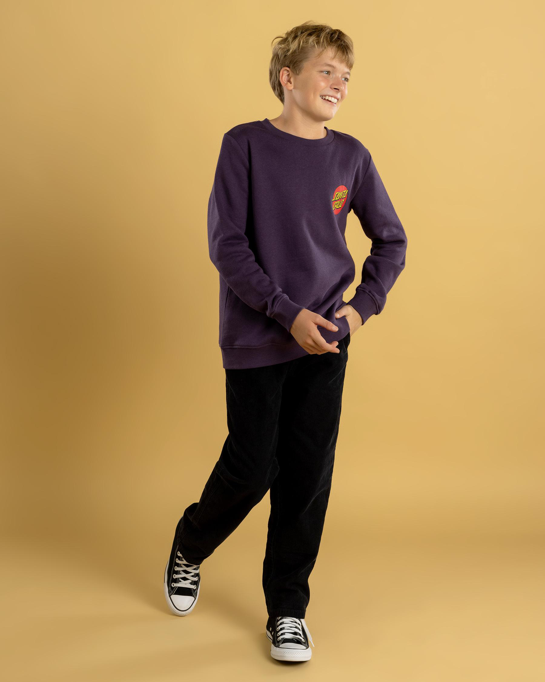 Classic Dot Chest Crew Neck Sweatshirt