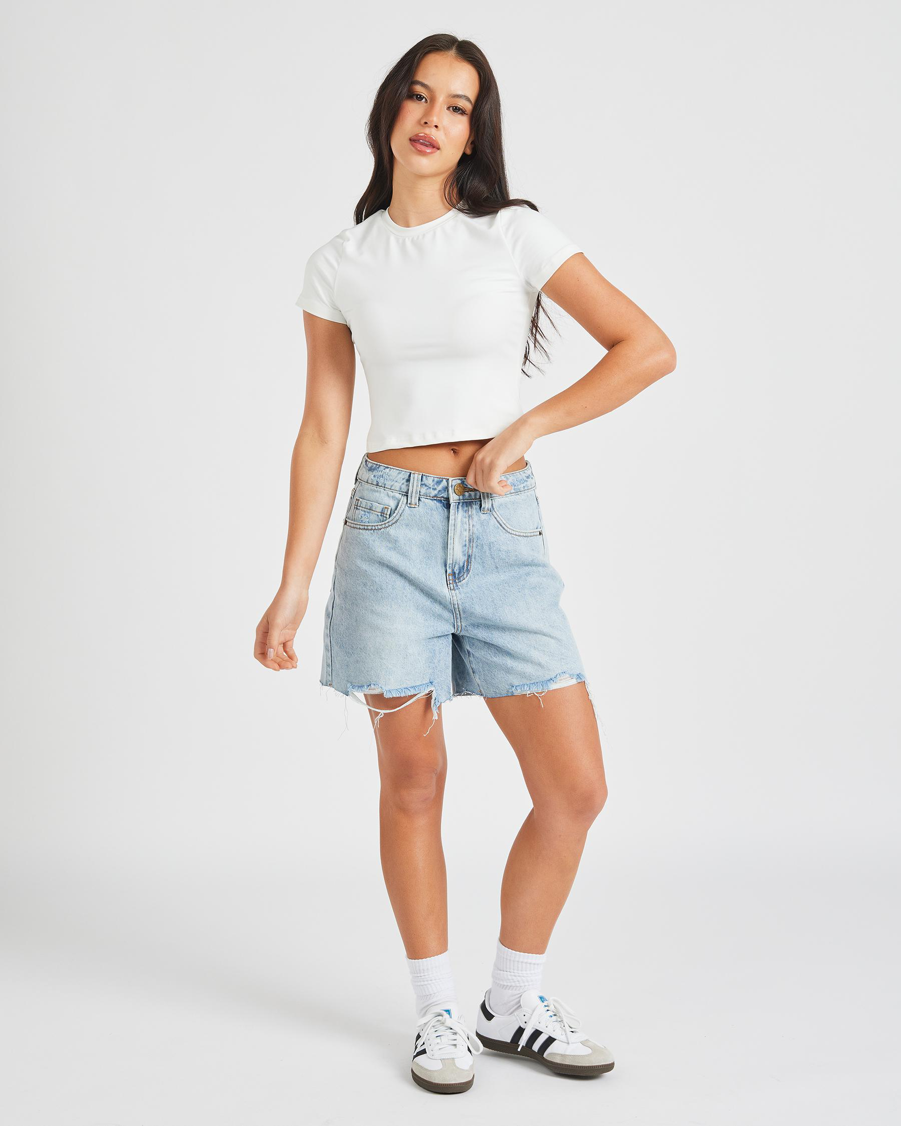 Freya Mid Denim Shorts