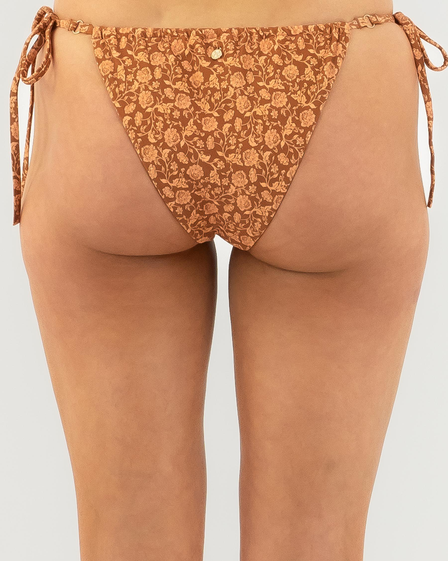 Nazare Paisley Gather Tie Hi Cut Bikini Bottom