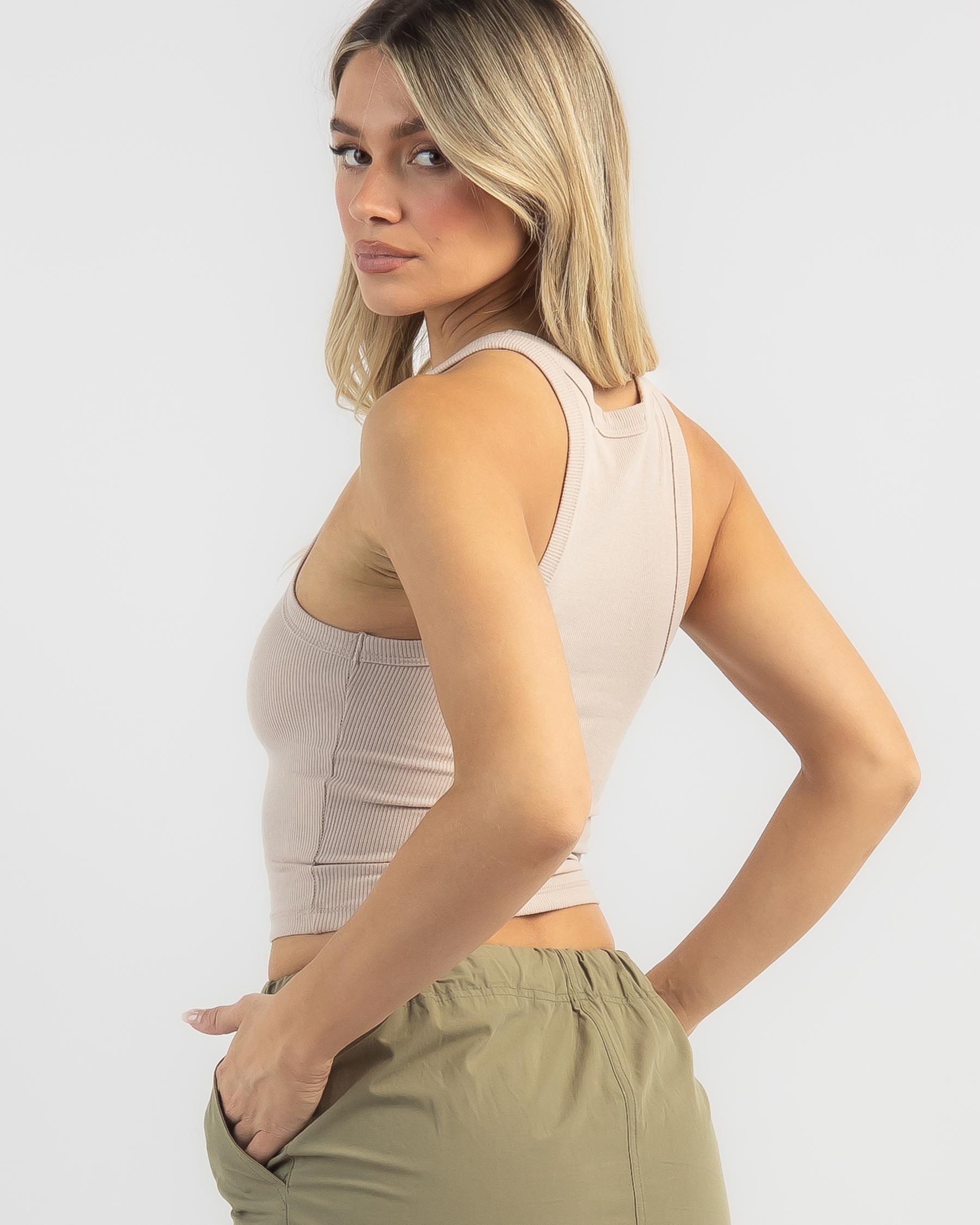 Basic Rib Racer Tank Top