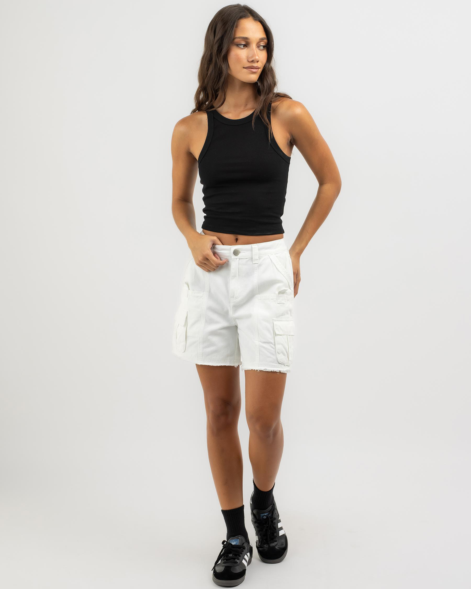 Basic Rib Racer Tank Top