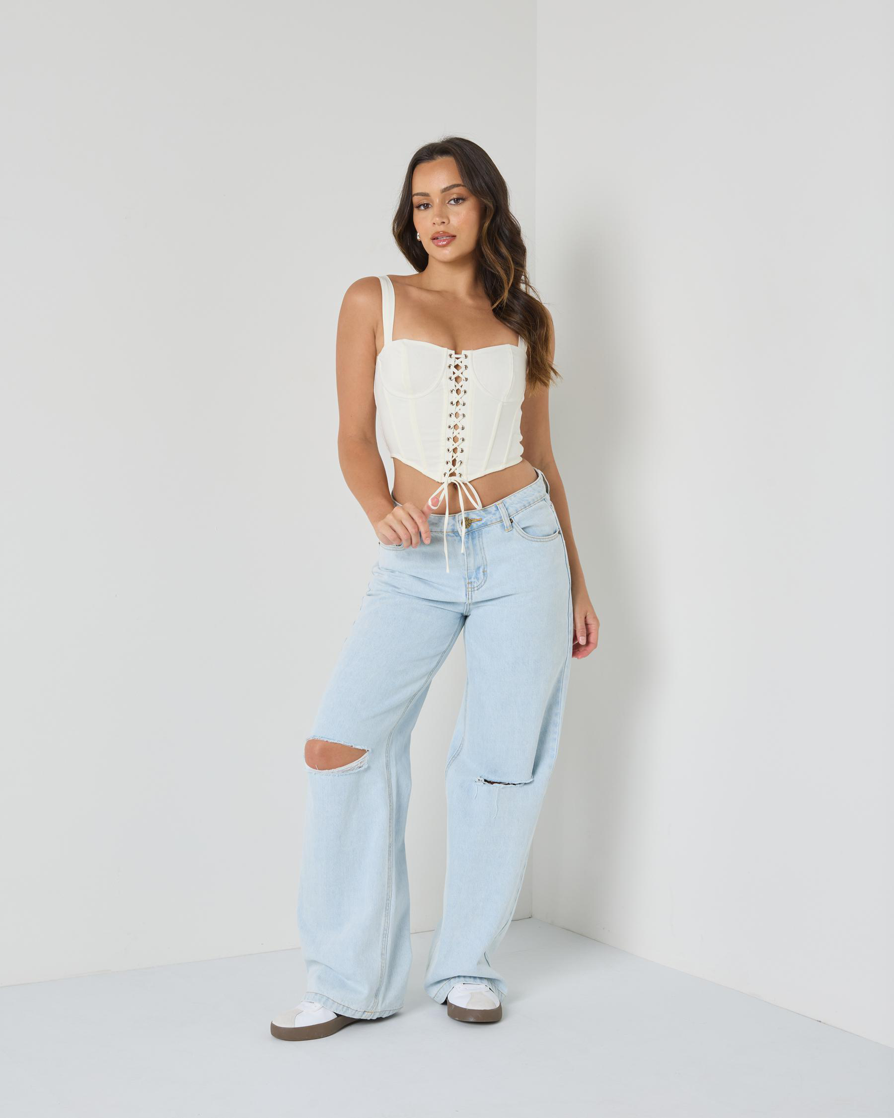 Dolly Lace Up Top