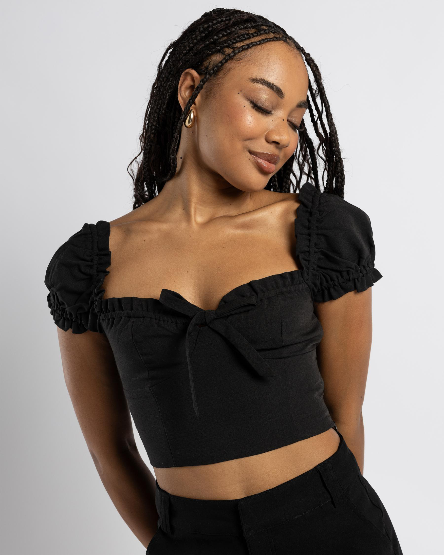 Carla Tie Front Top