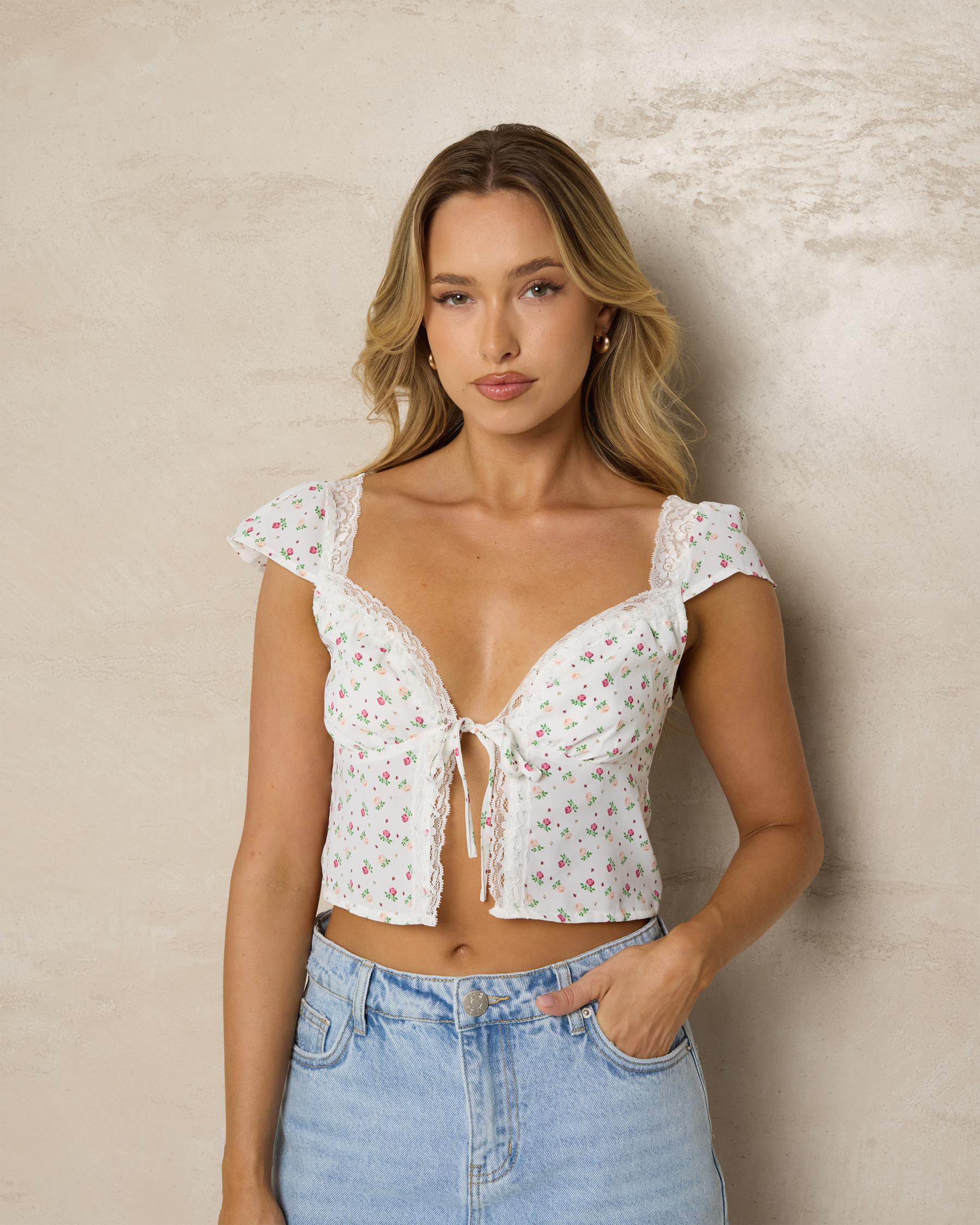 Rebecca Tie Up Cami Top