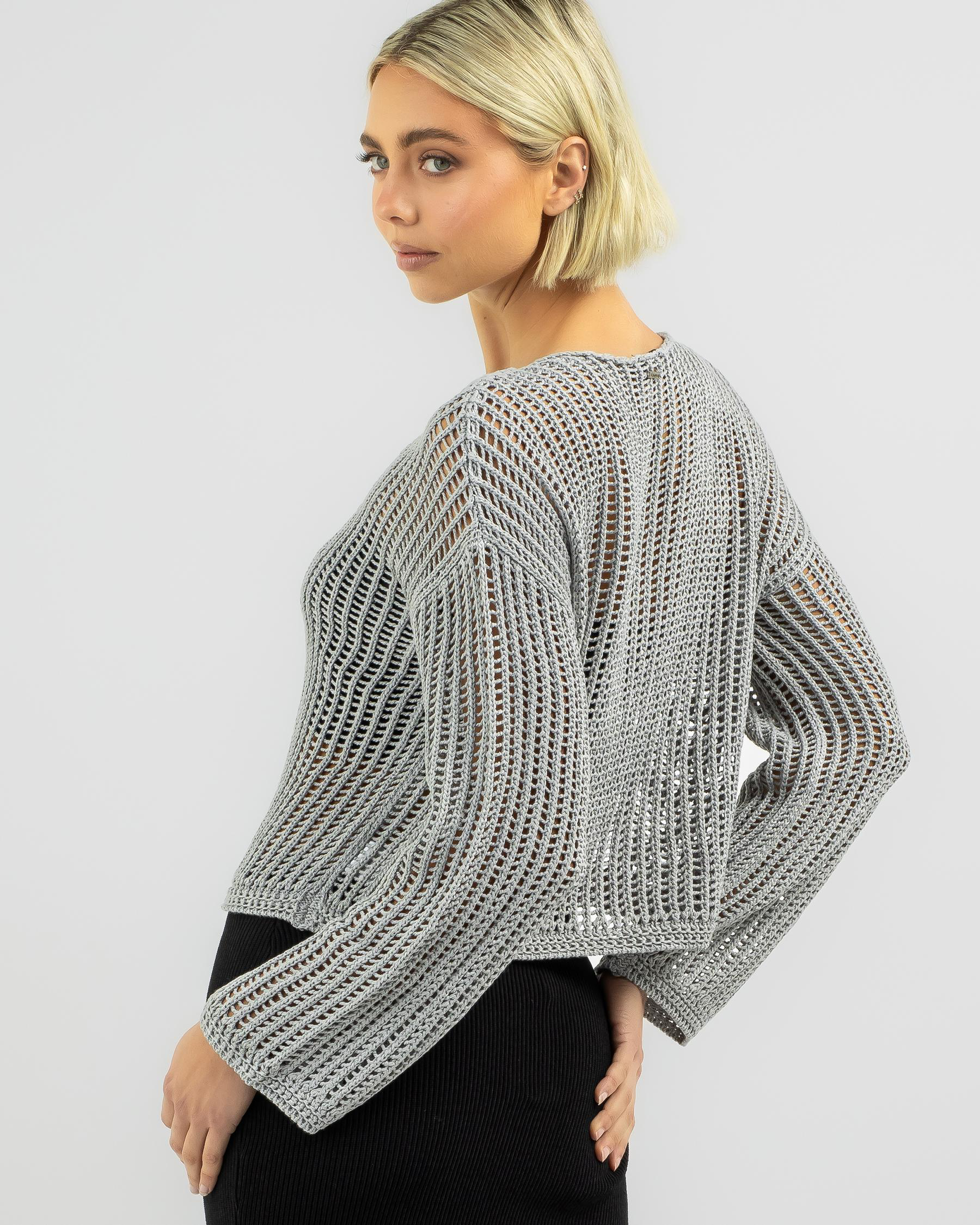 Alexa Crochet Long Sleeve Top