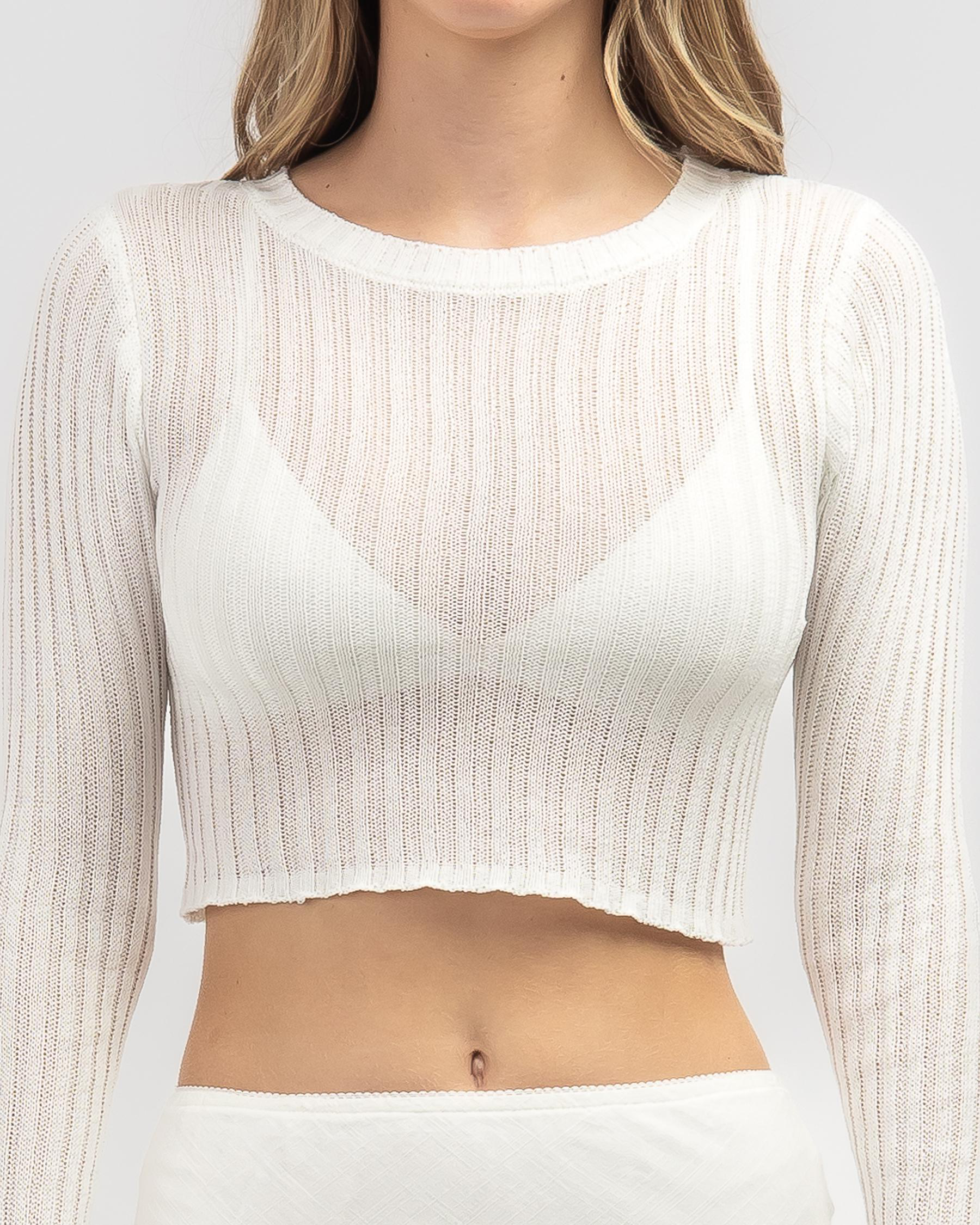 Sunset Romance Sheer Knit Top