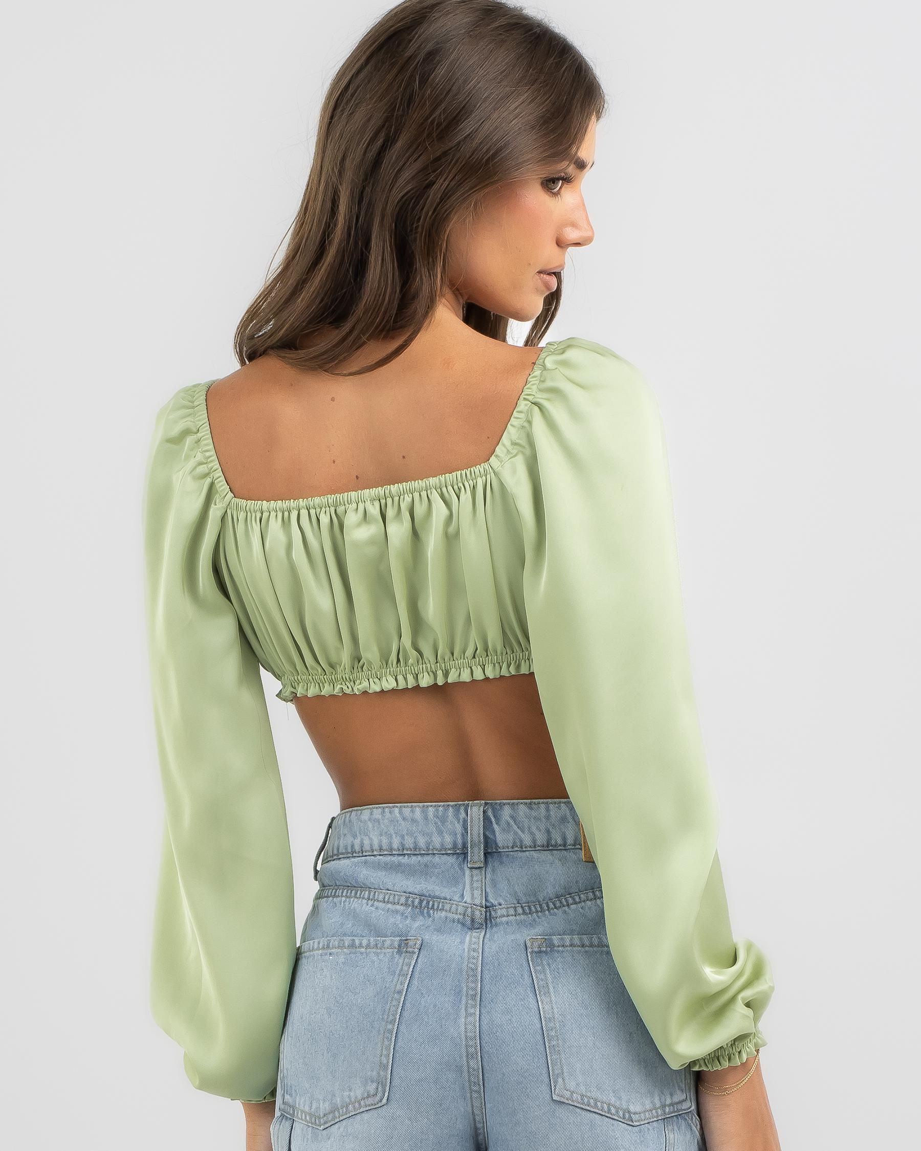 Ollie Satin Tie Up Top