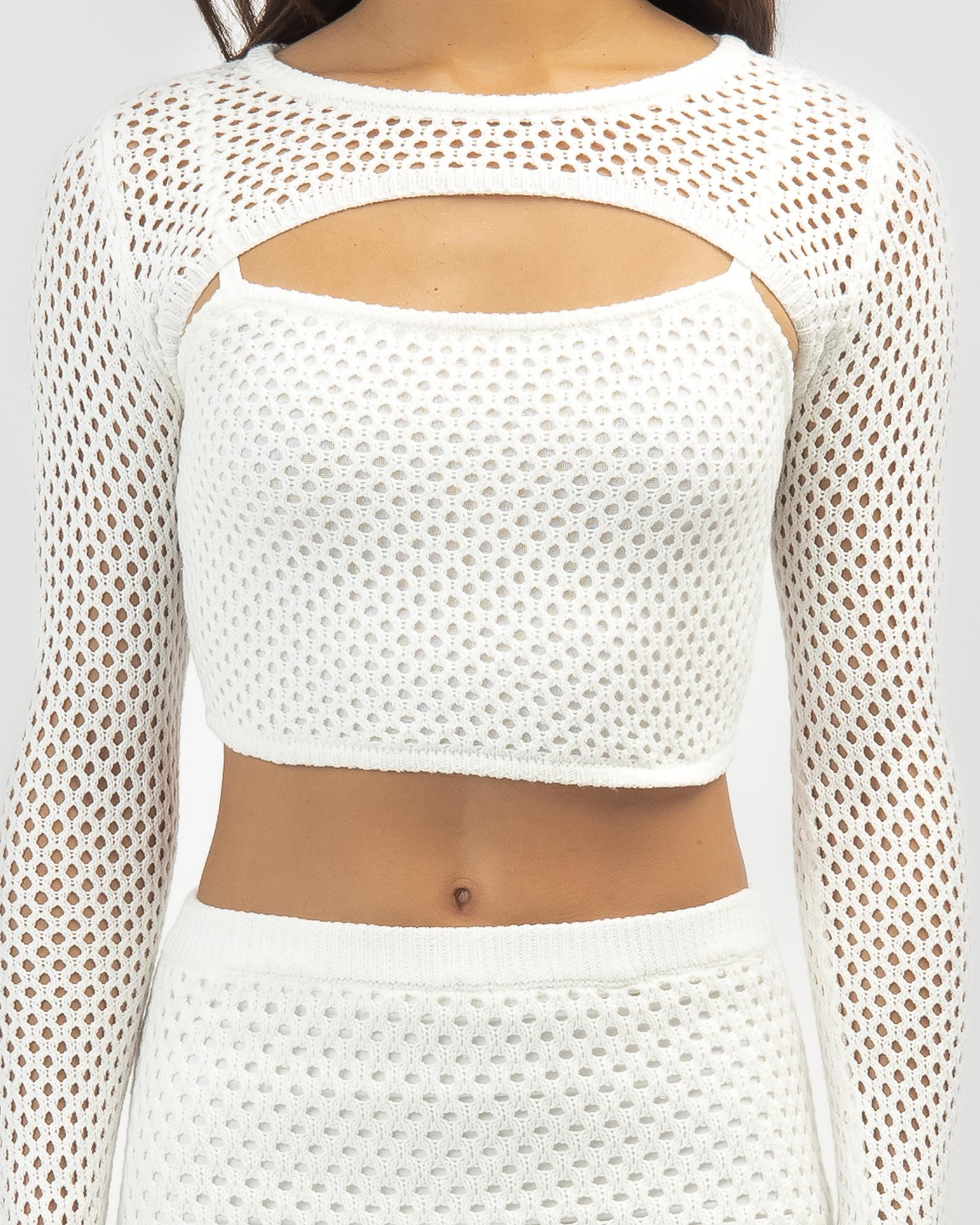 Taylah Long Sleeve Crochet Shrug