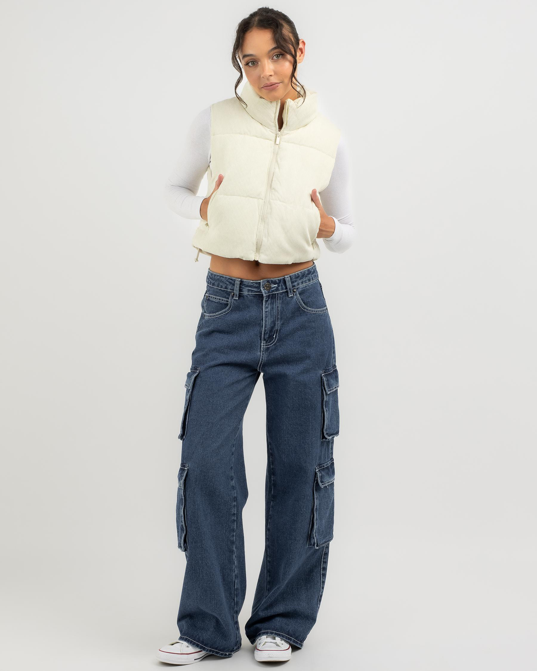 Icy Cord Puffer Vest