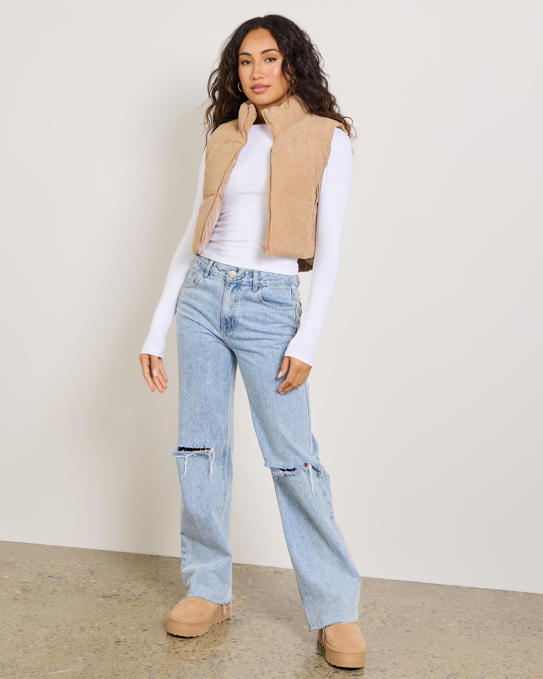 Icy Cord Puffer Vest