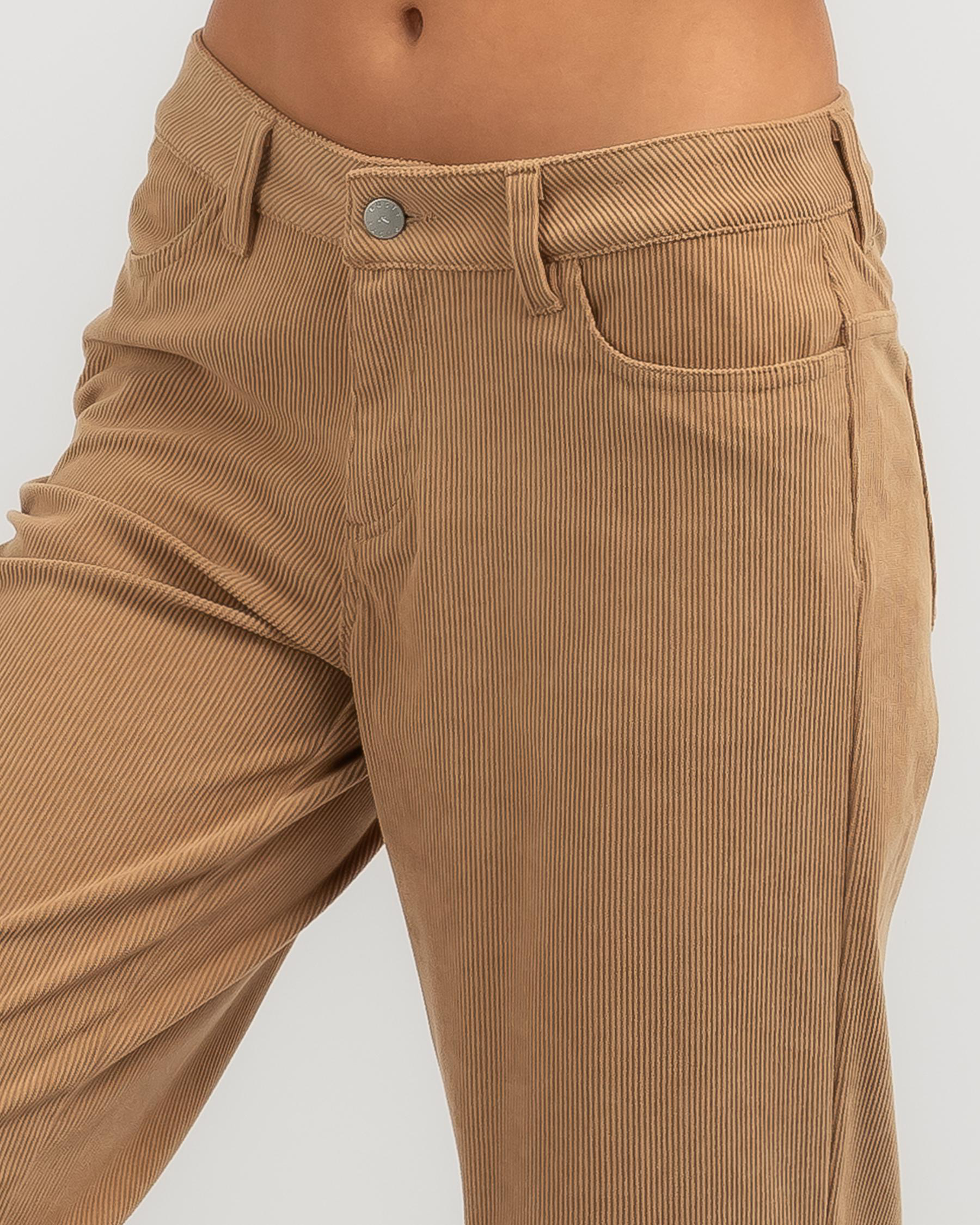 The Secret Low Rise Wide Leg Cord Pants
