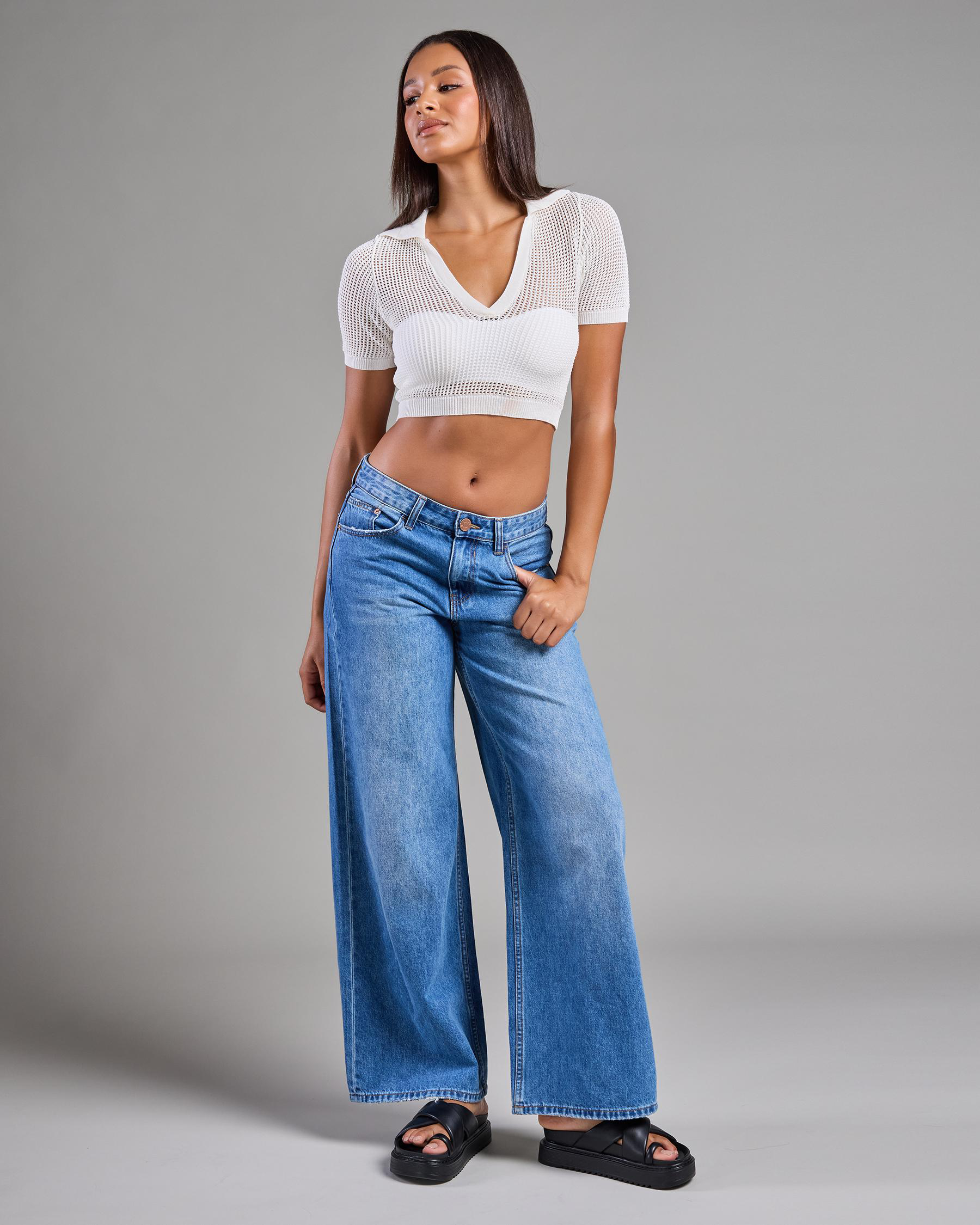 Ibiza Short Sleeve Cropped Shirt