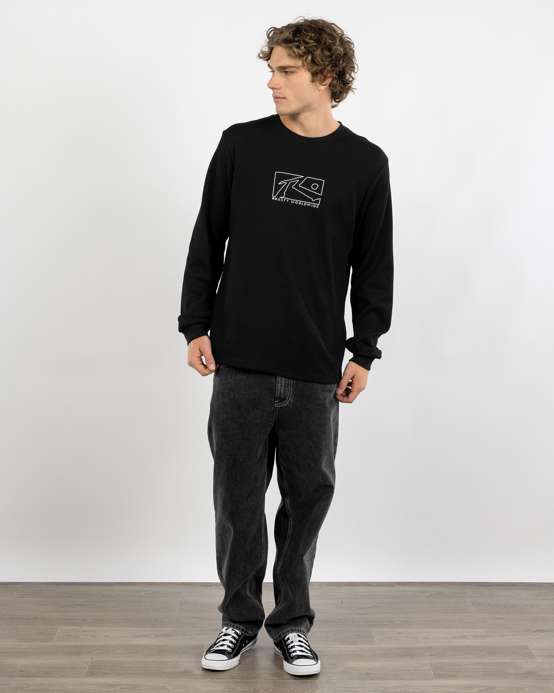 Boxed Out Waffle Long Sleeve T-Shirt