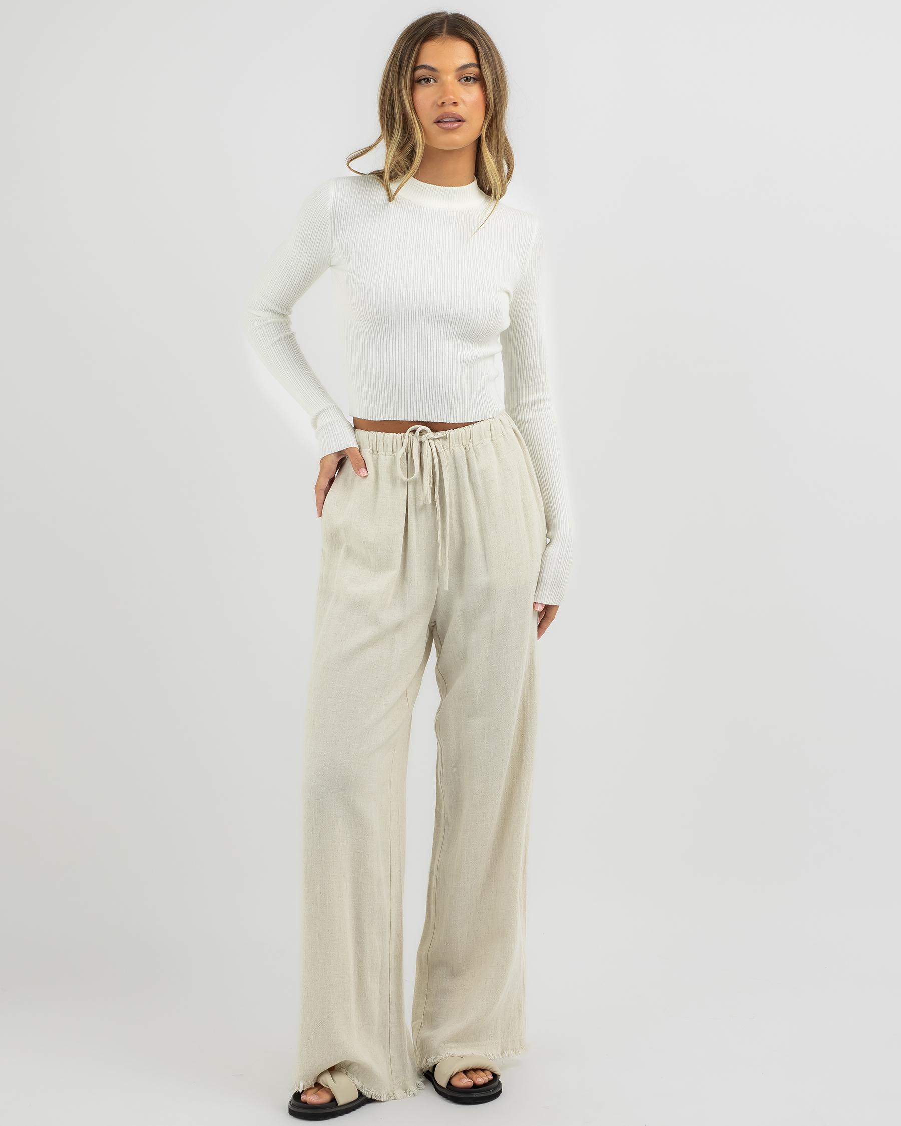 Basic Stand Neck Knit Top