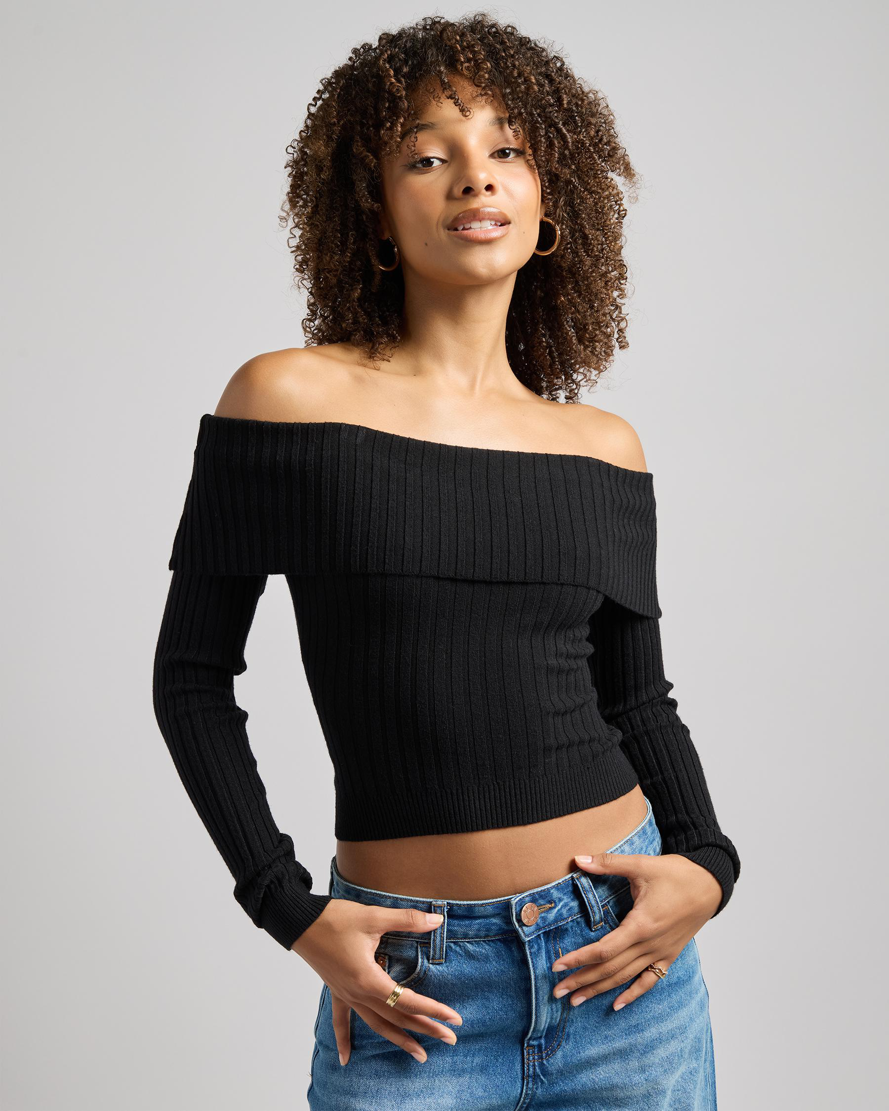 Ari Off Shoulder Knit Top