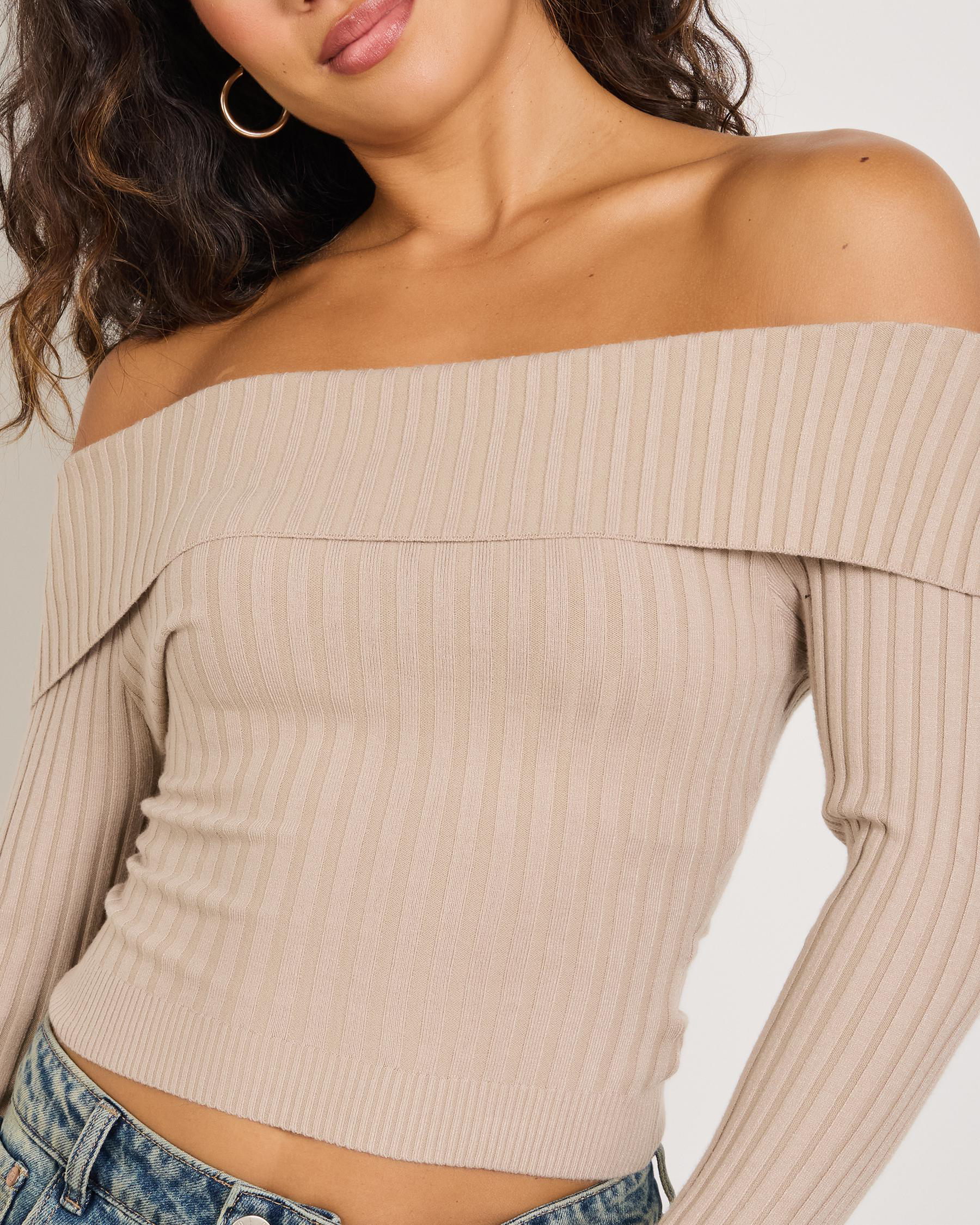 Ari Off Shoulder Knit Top