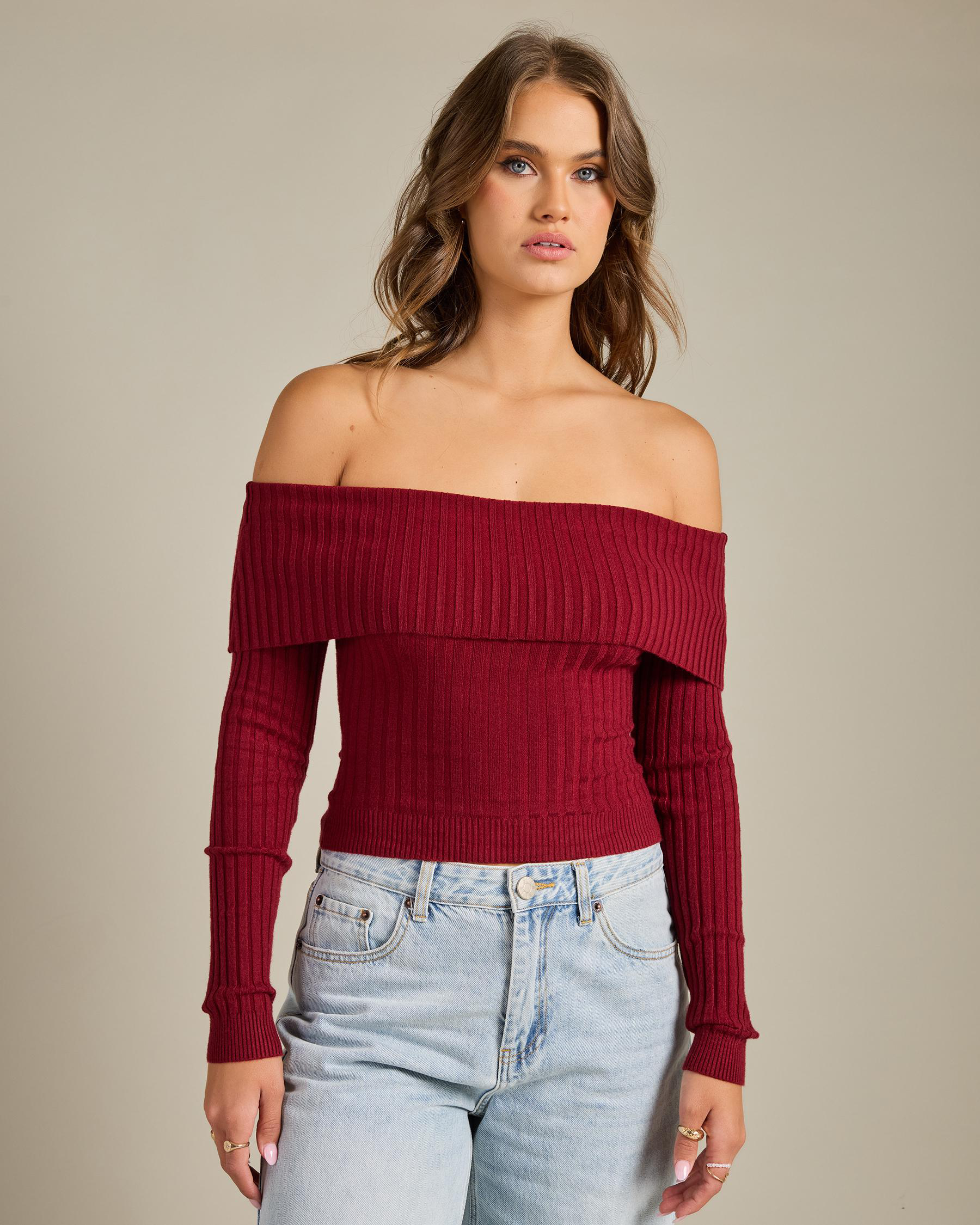 Ari Off Shoulder Knit Top