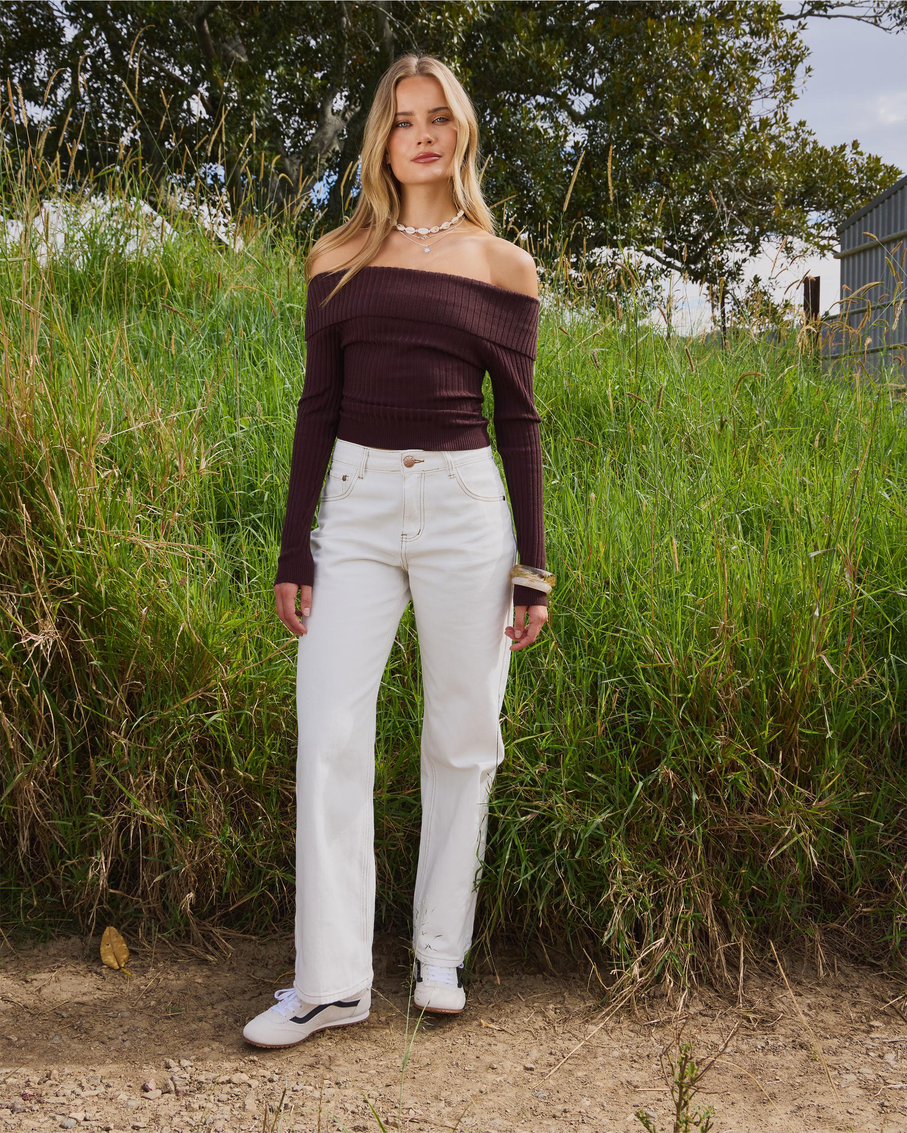 Ari Off Shoulder Knit Top