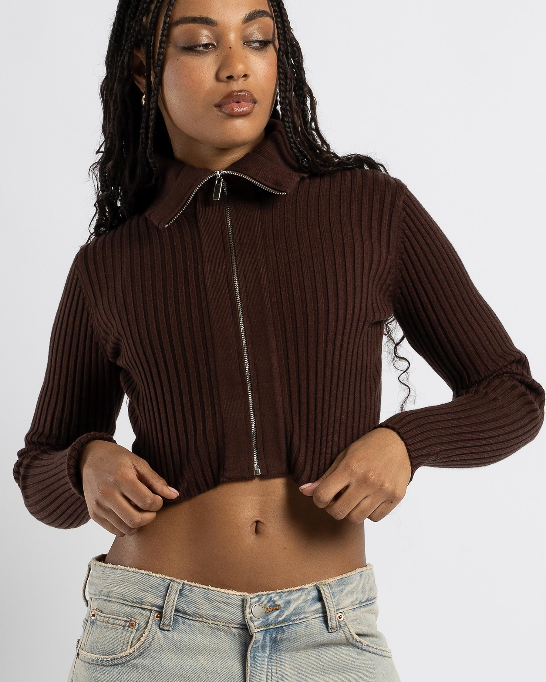 Regina Collared Zip Knit Jumper