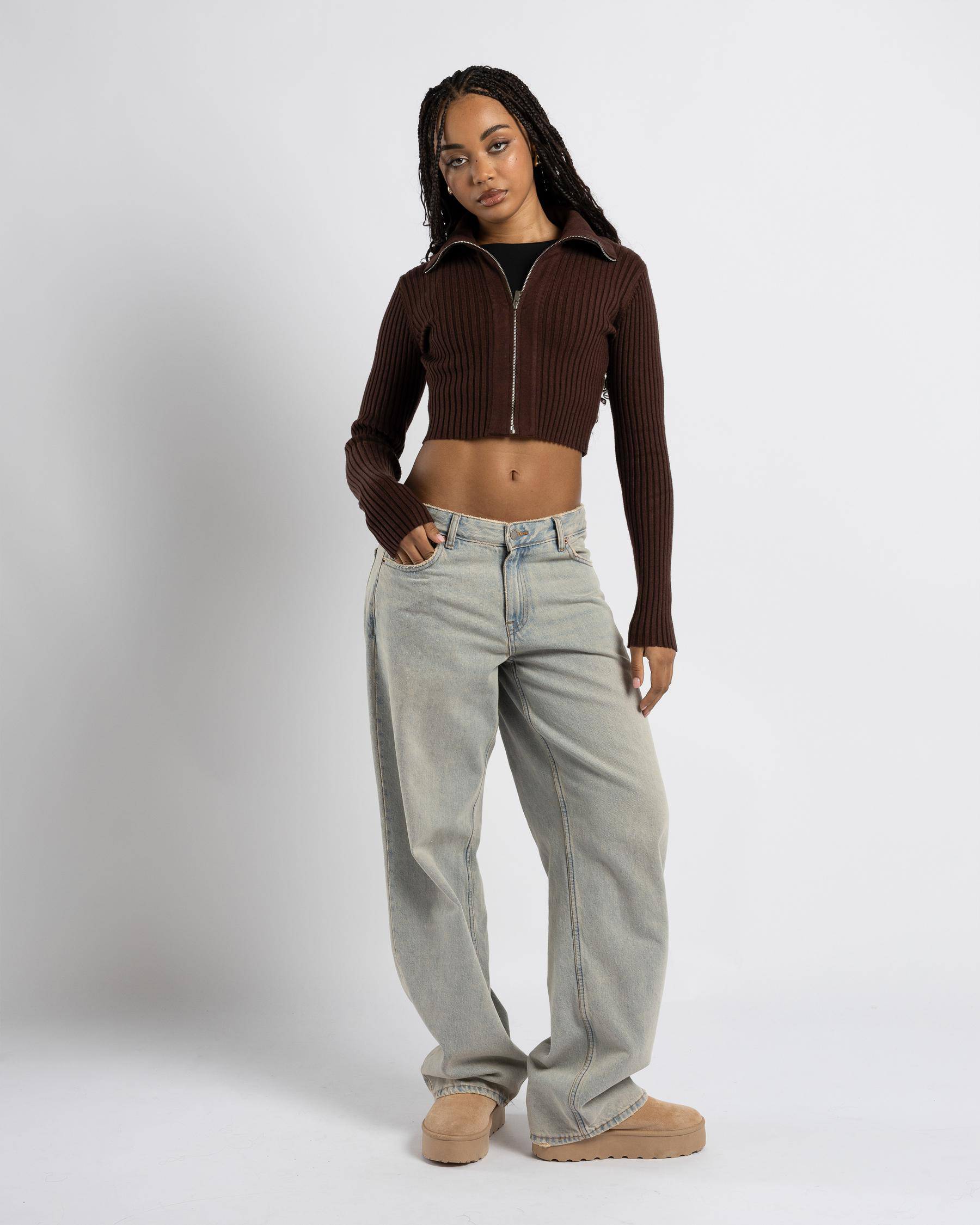 Regina Collared Zip Knit Jumper