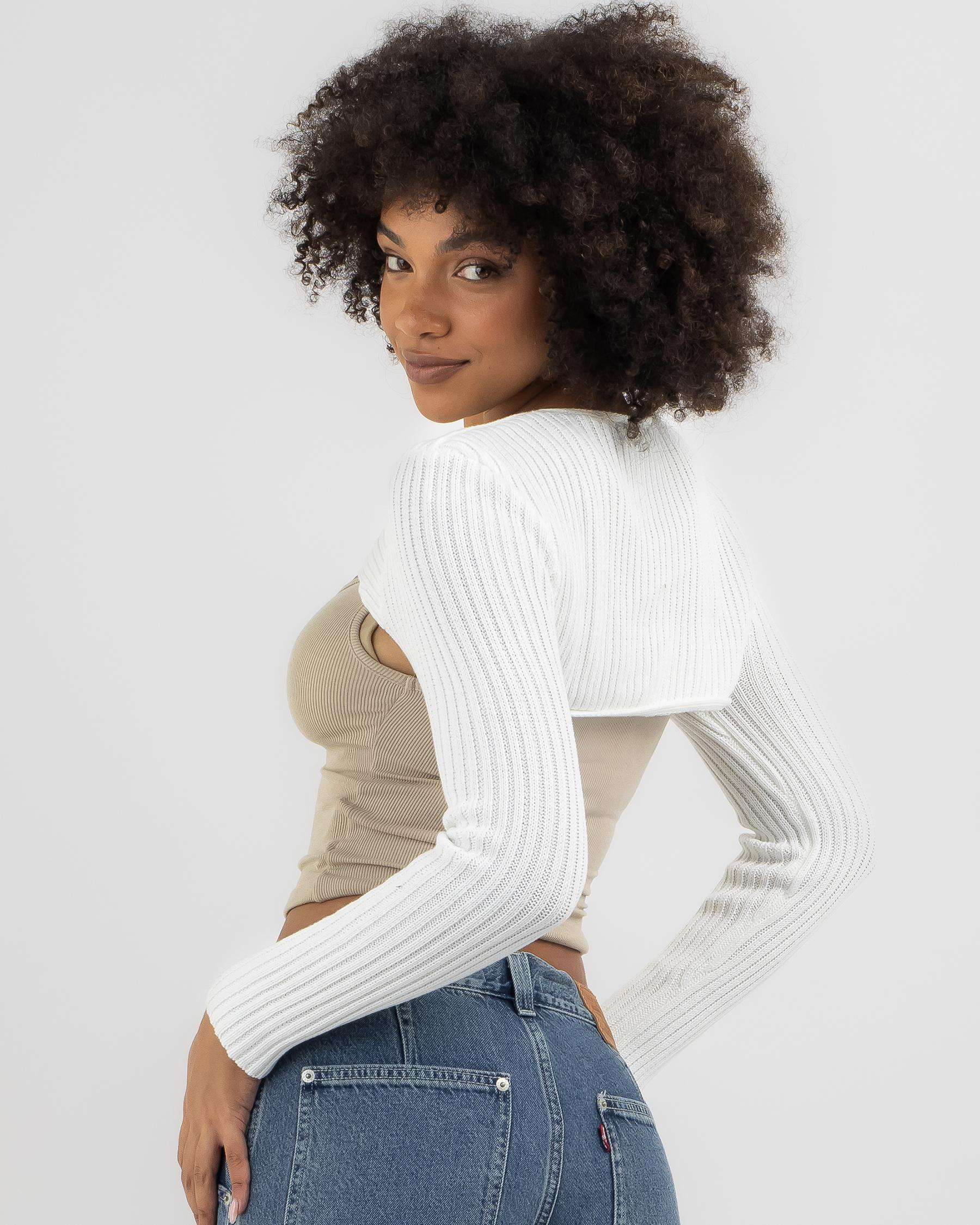 Bloom Crew Neck Knit Shrug
