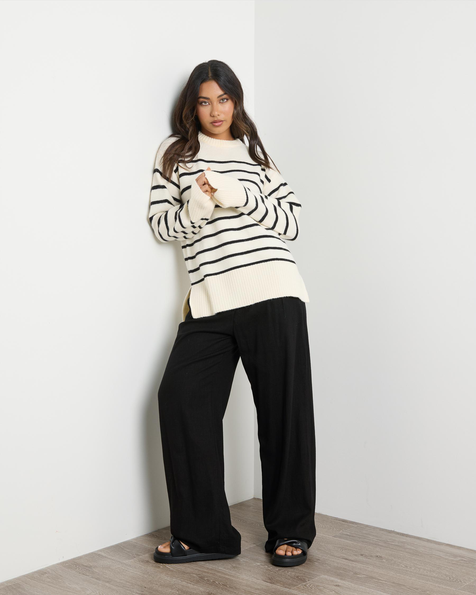 Olivia Stripe Crew Neck Knit Jumper