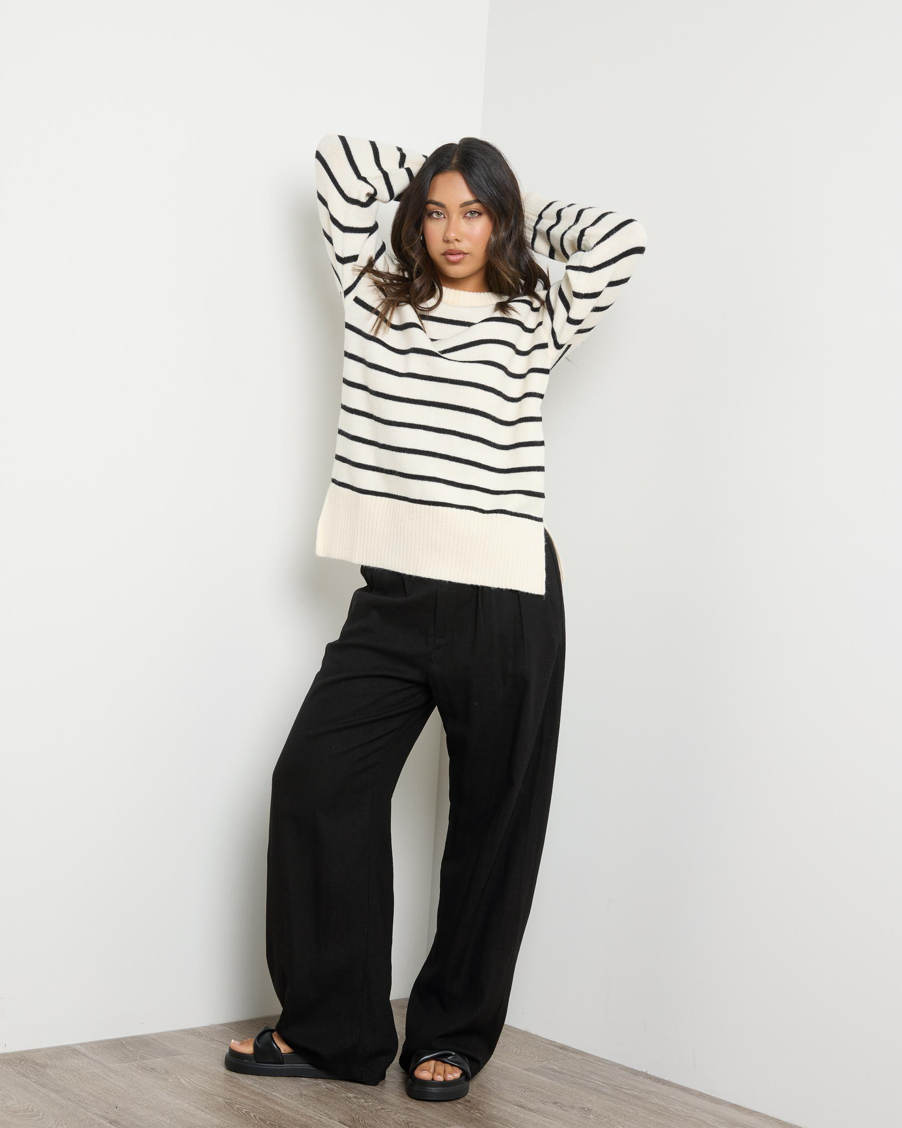 Olivia Stripe Crew Neck Knit Jumper