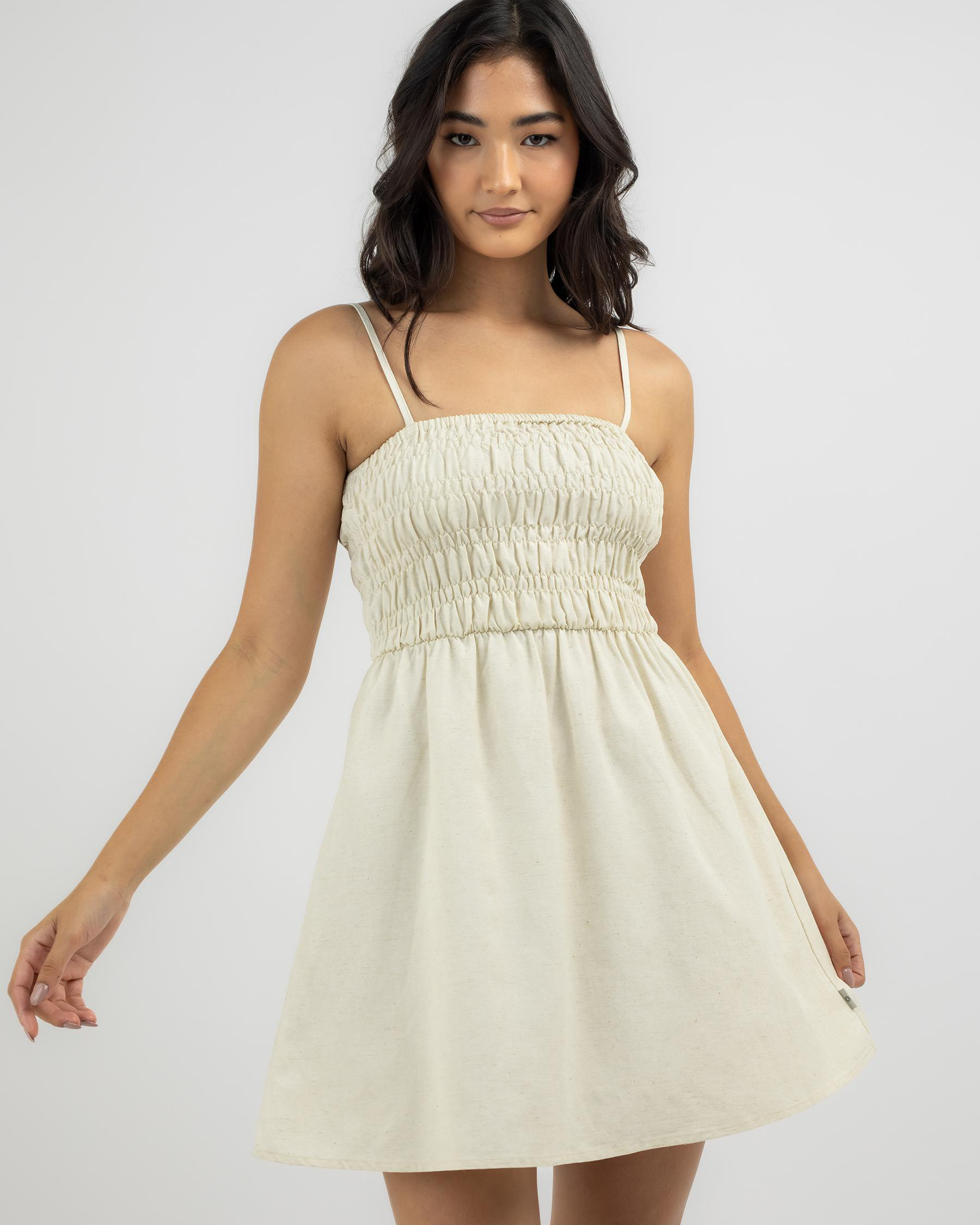 Classic Shirred Mini Dress