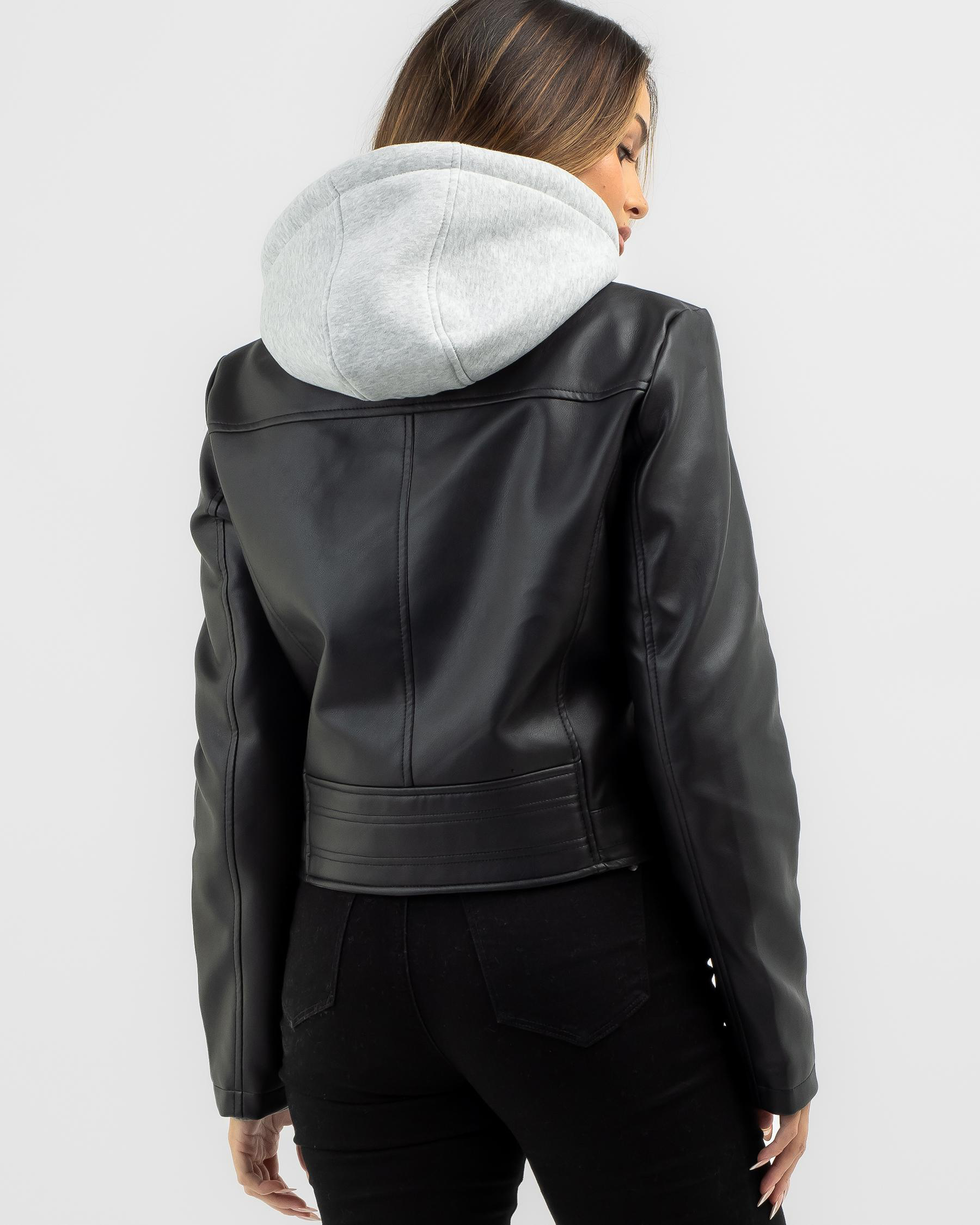 Raven Faux Leather Jacket